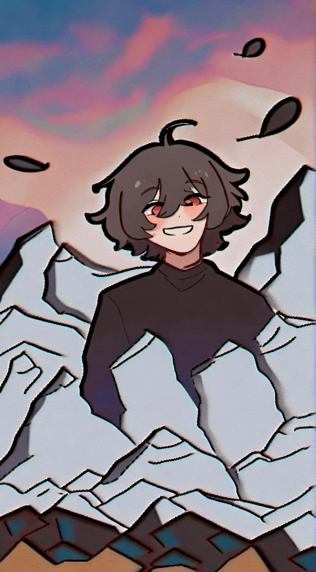 ai character: en las montañas background