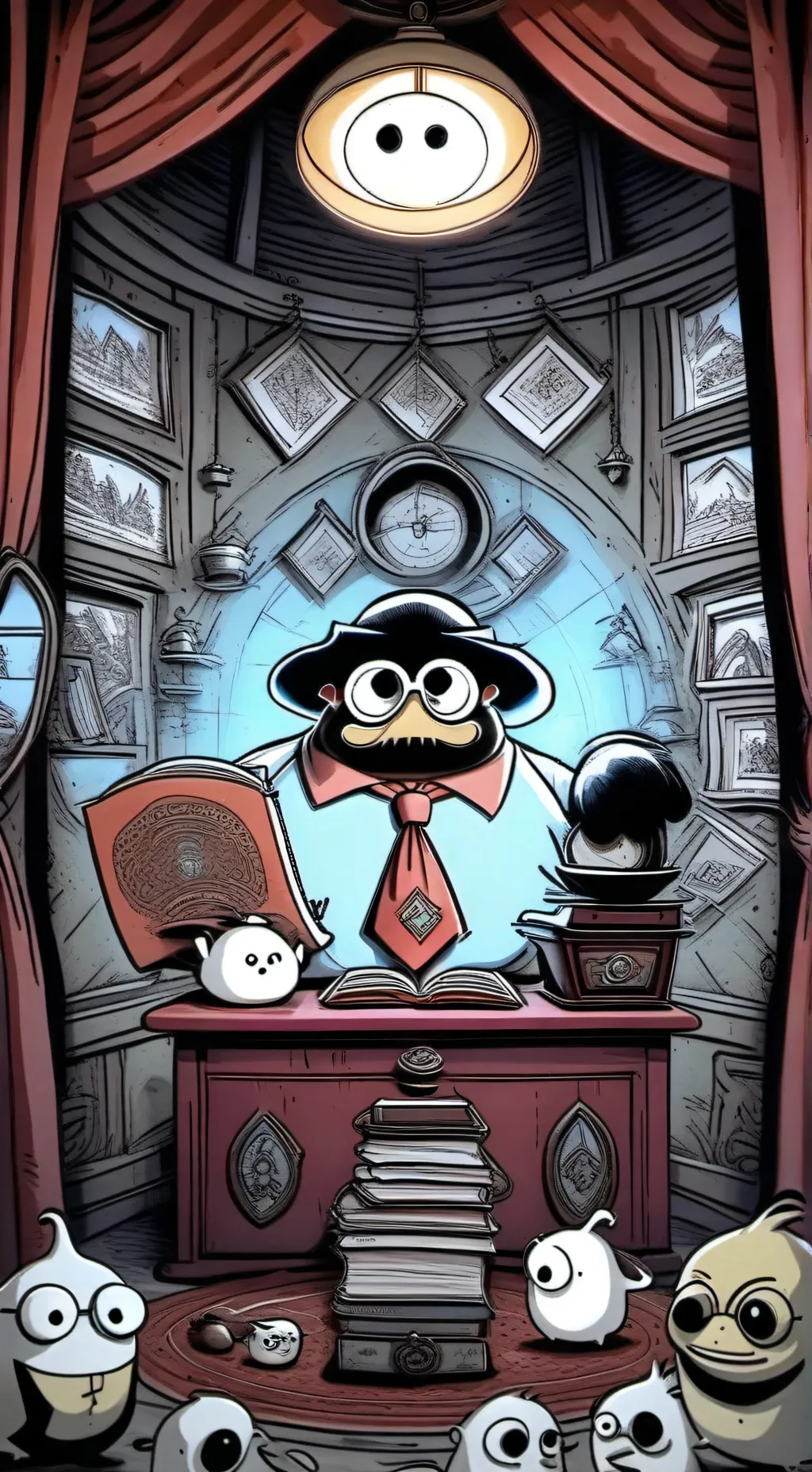 ai character: pou x dou background