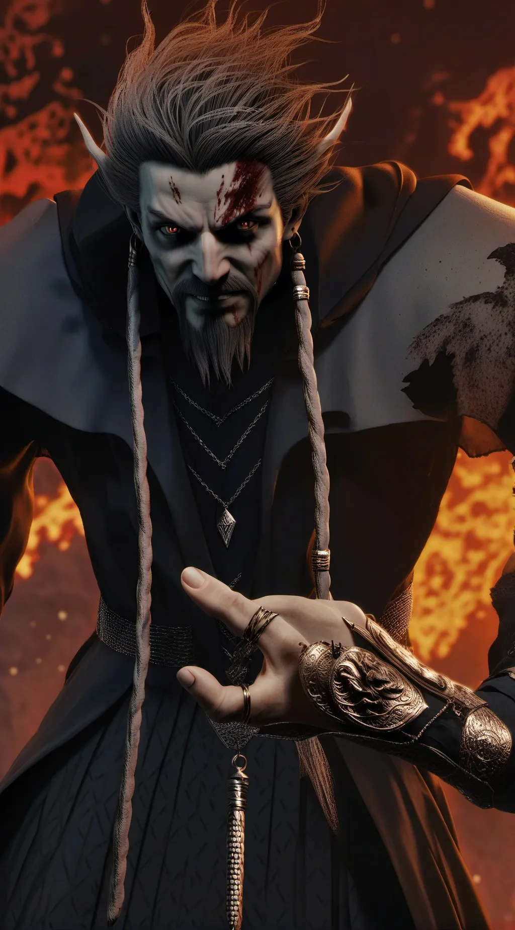 ai character: demon world  background