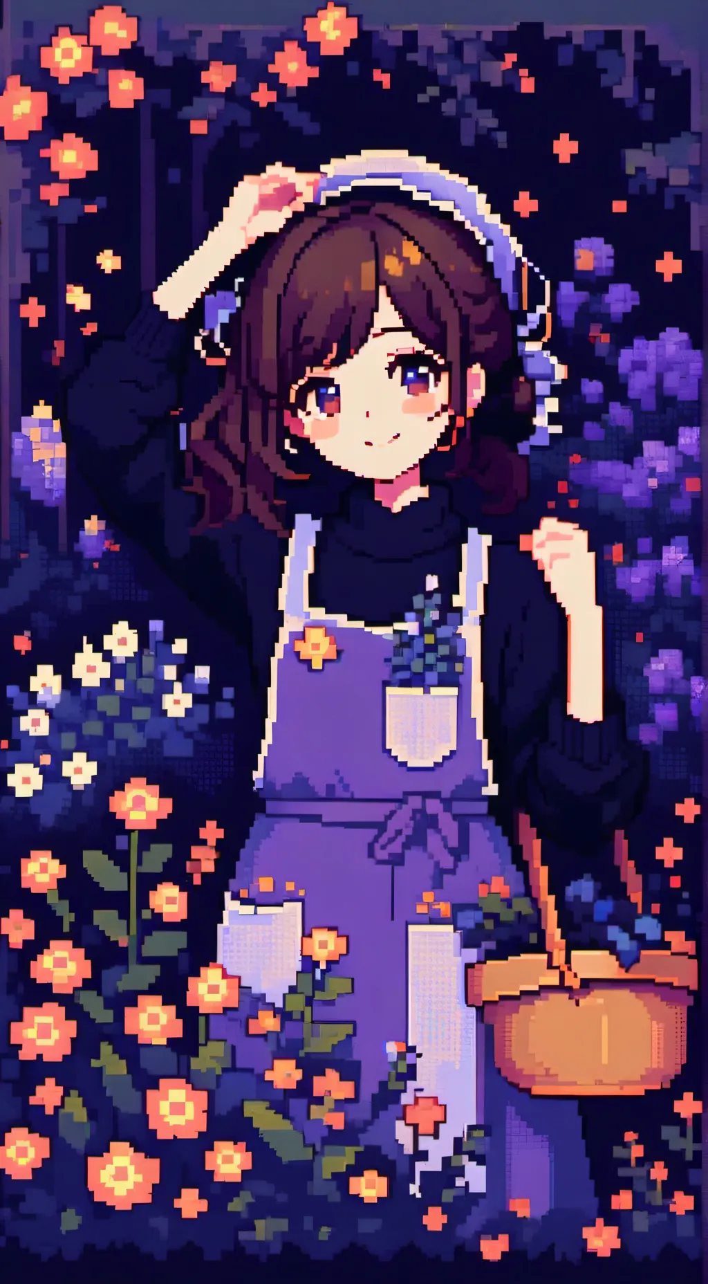 ai character: Ellie's garden background