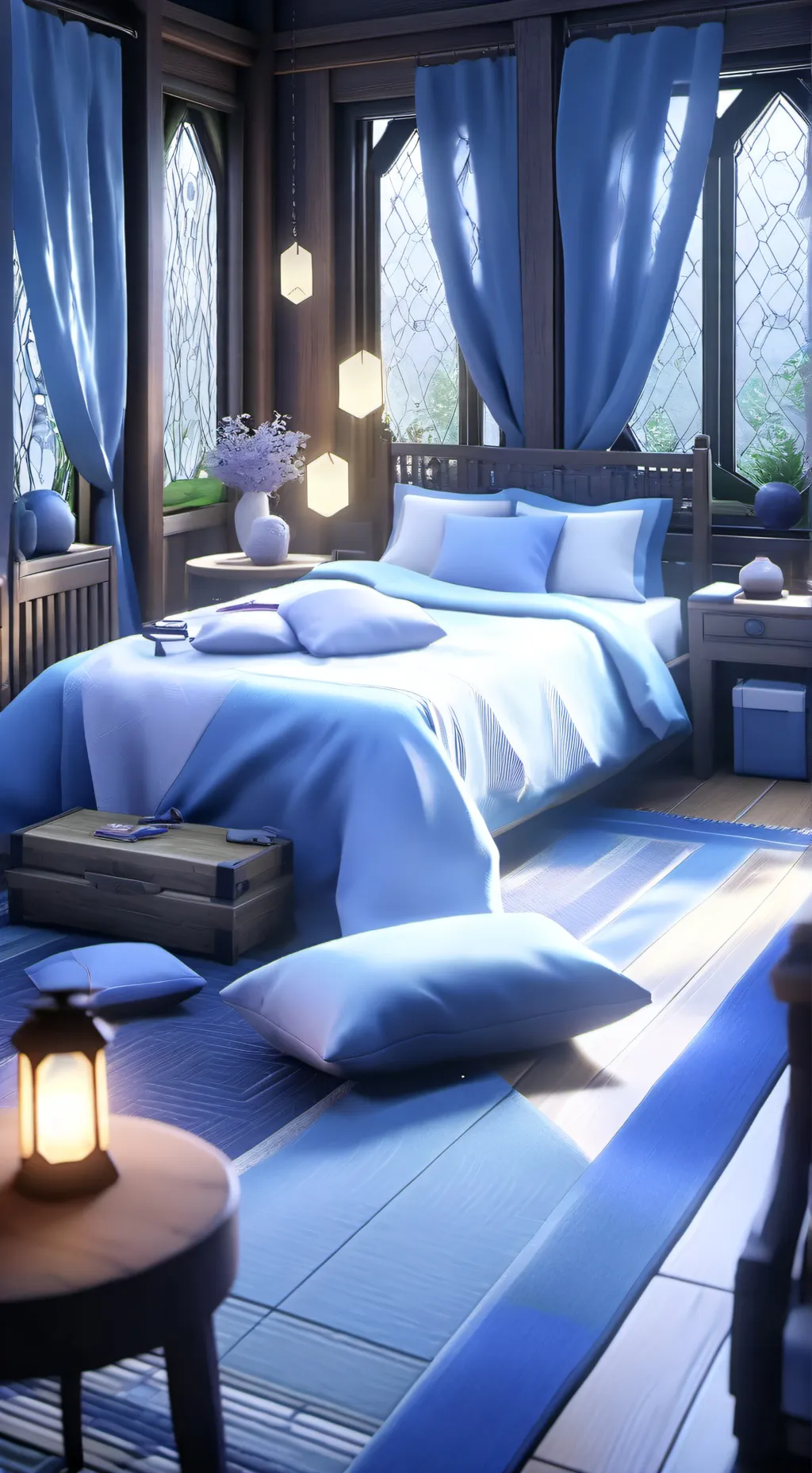 ai character: Sleepover background