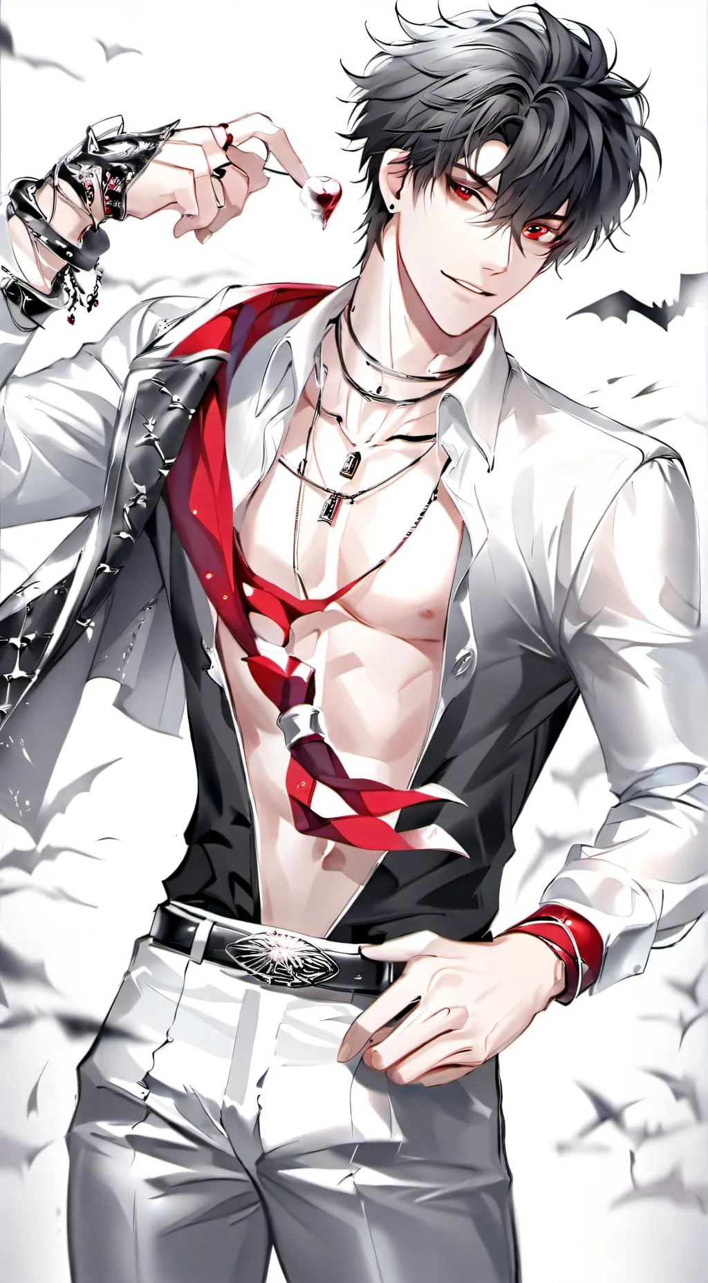 ai character: Emo Vampire Elijah background