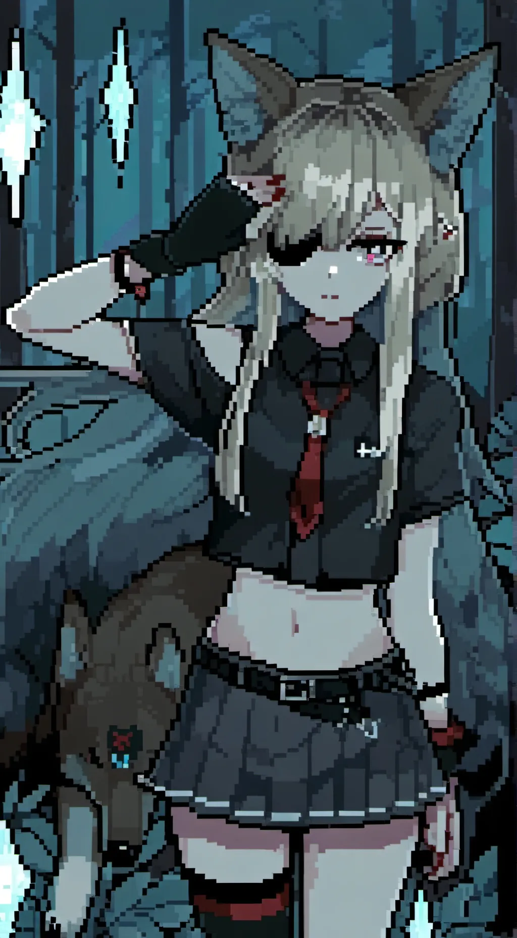 ai character: Vee background