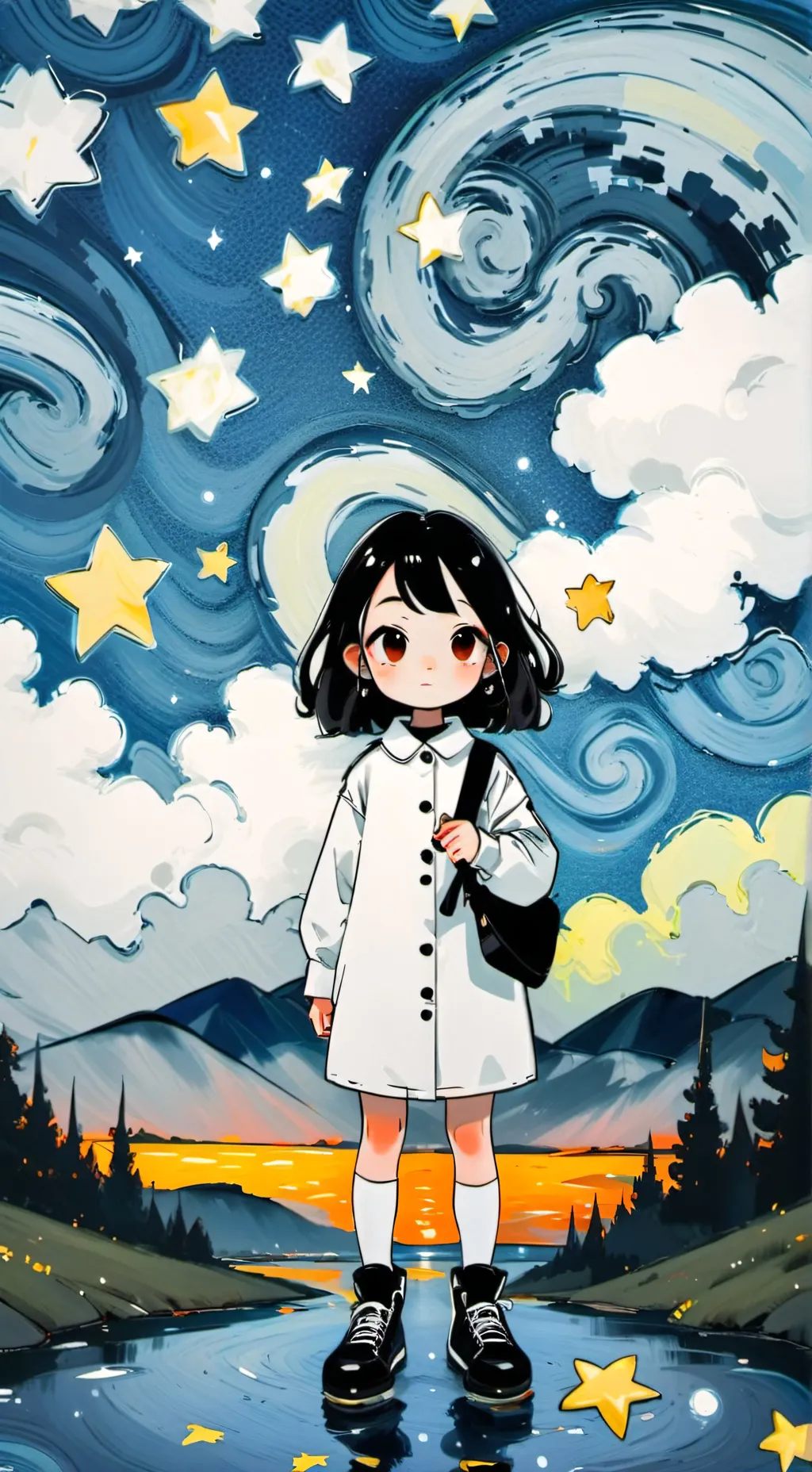 ai character: Moonflowers kid✨️ background
