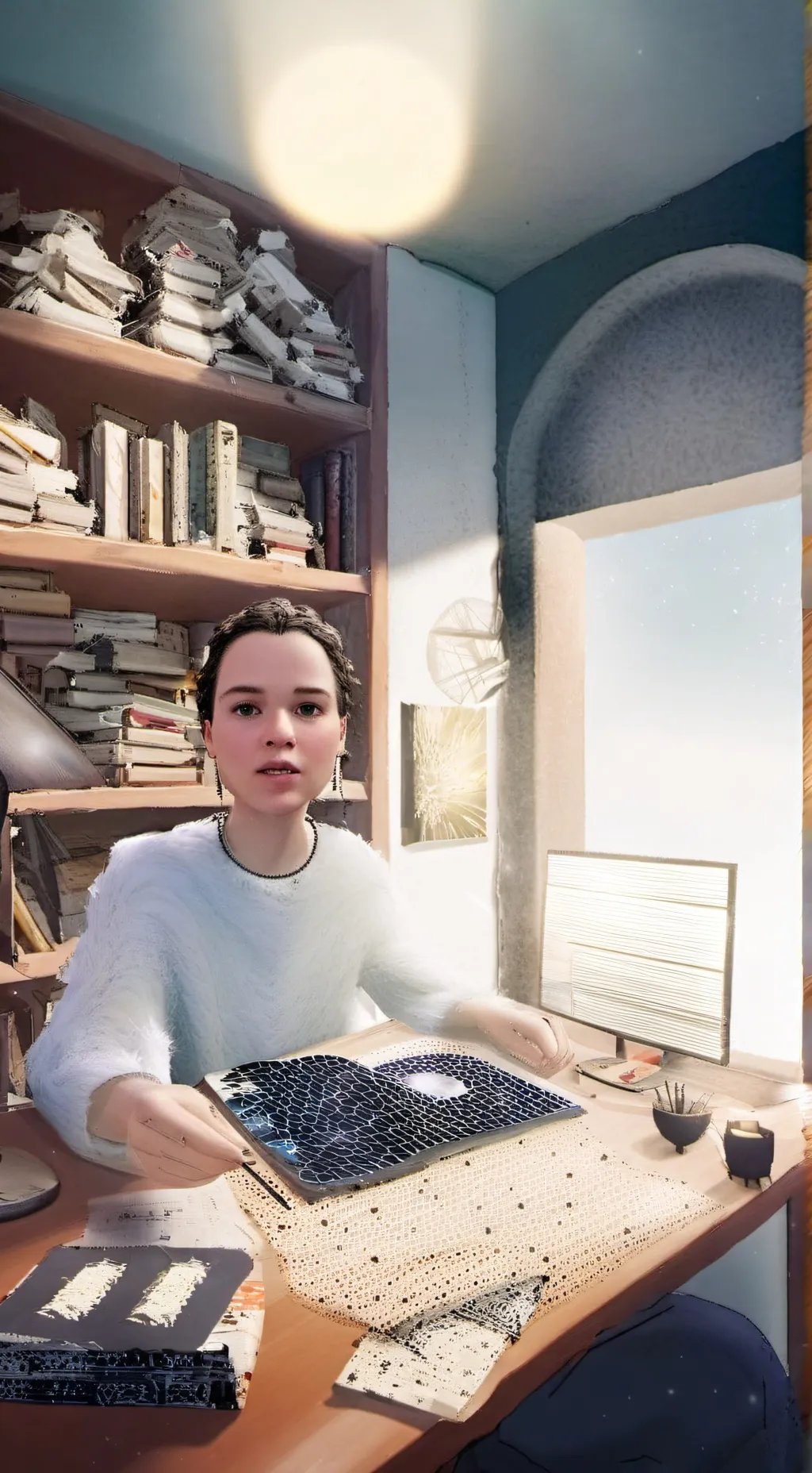 ai character: lily💙 background