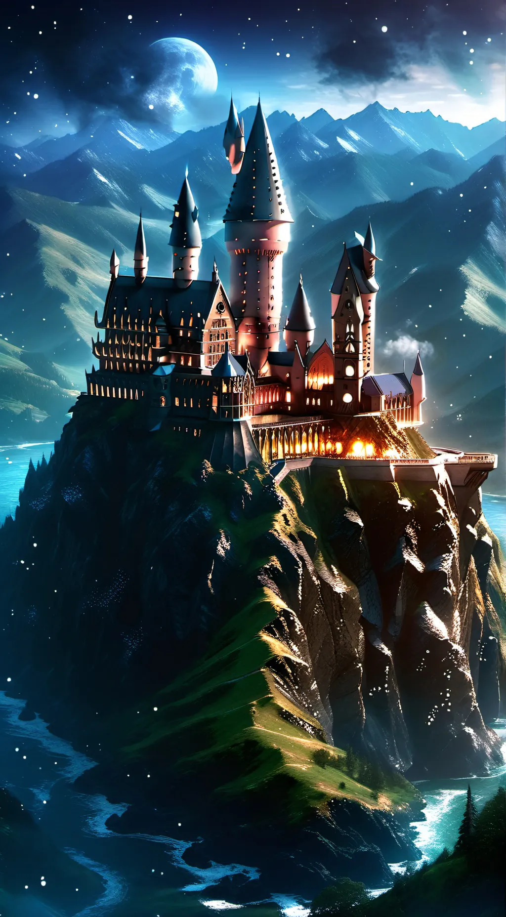 ai character: Hogwarts  background