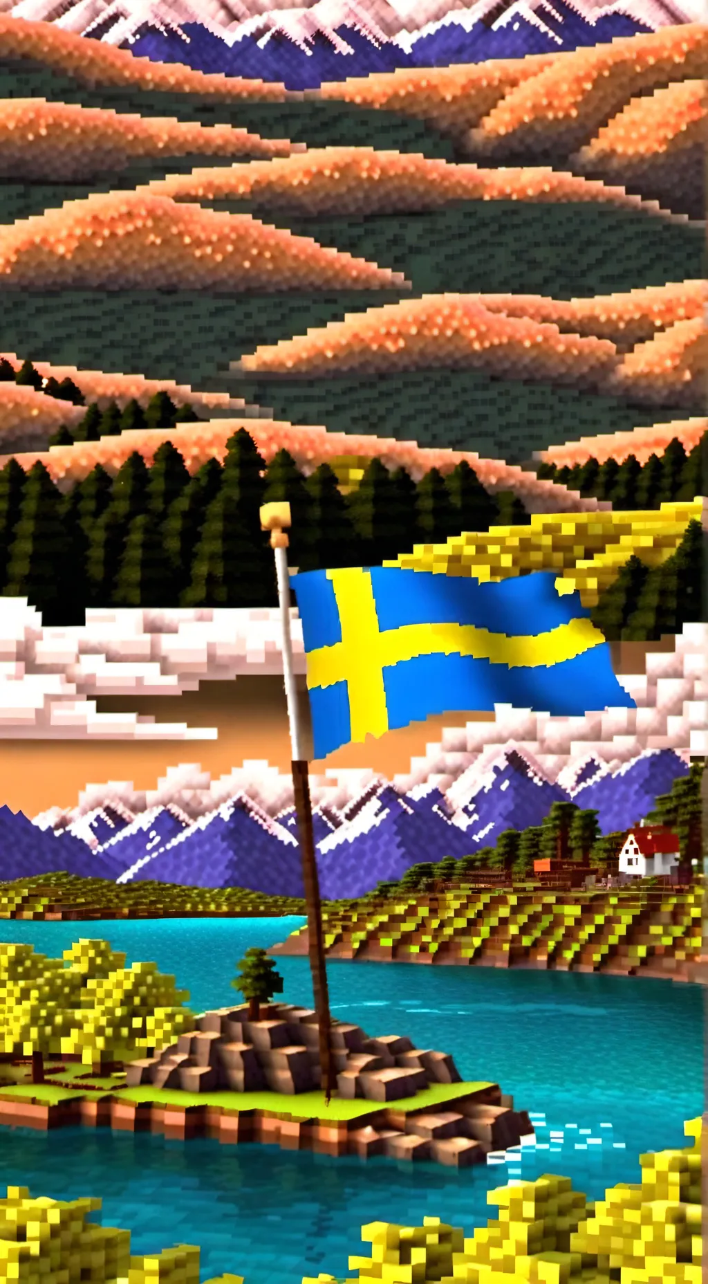 ai character: the great SWEDEN background