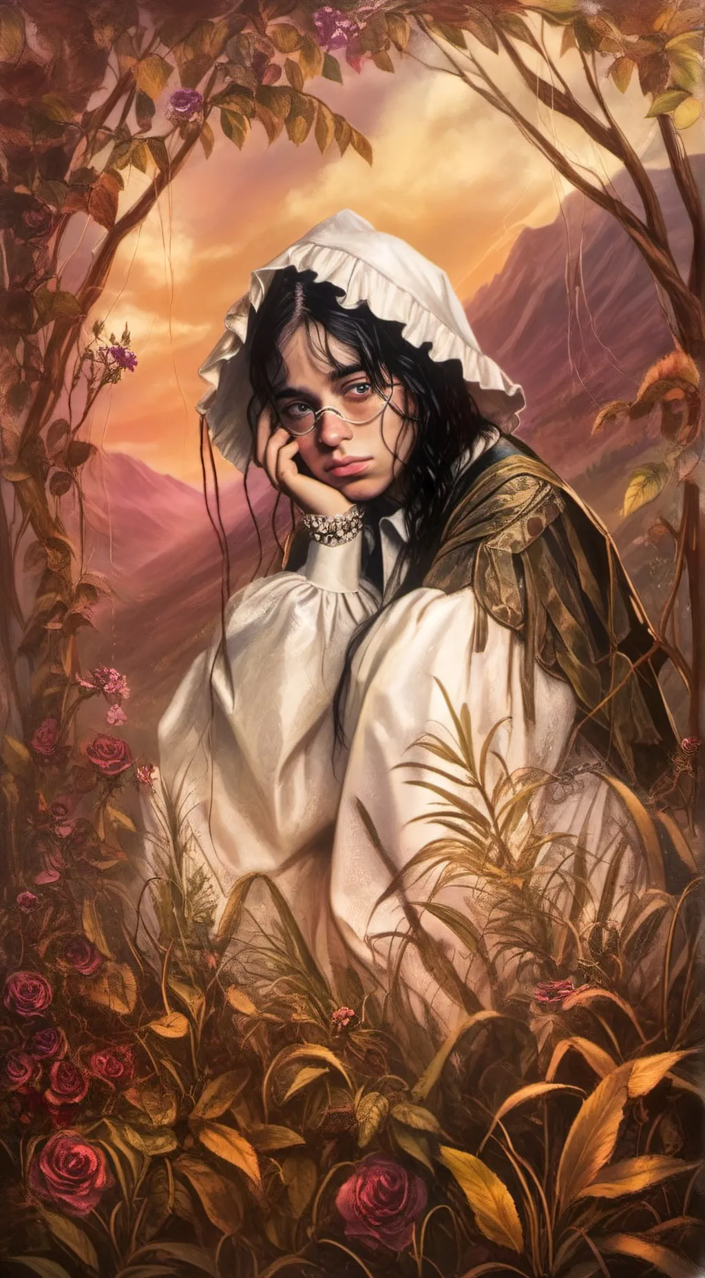 ai character: Billie Eilish background