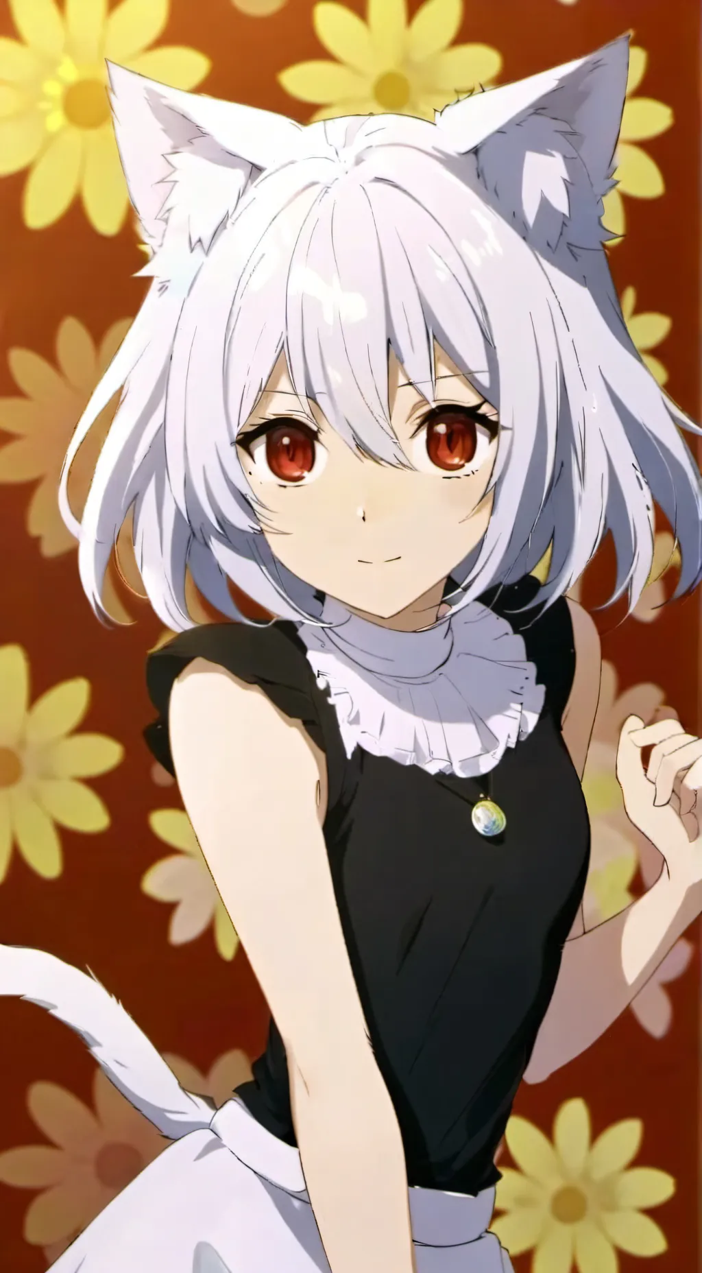 ai character: Chara but catgirl💀 background