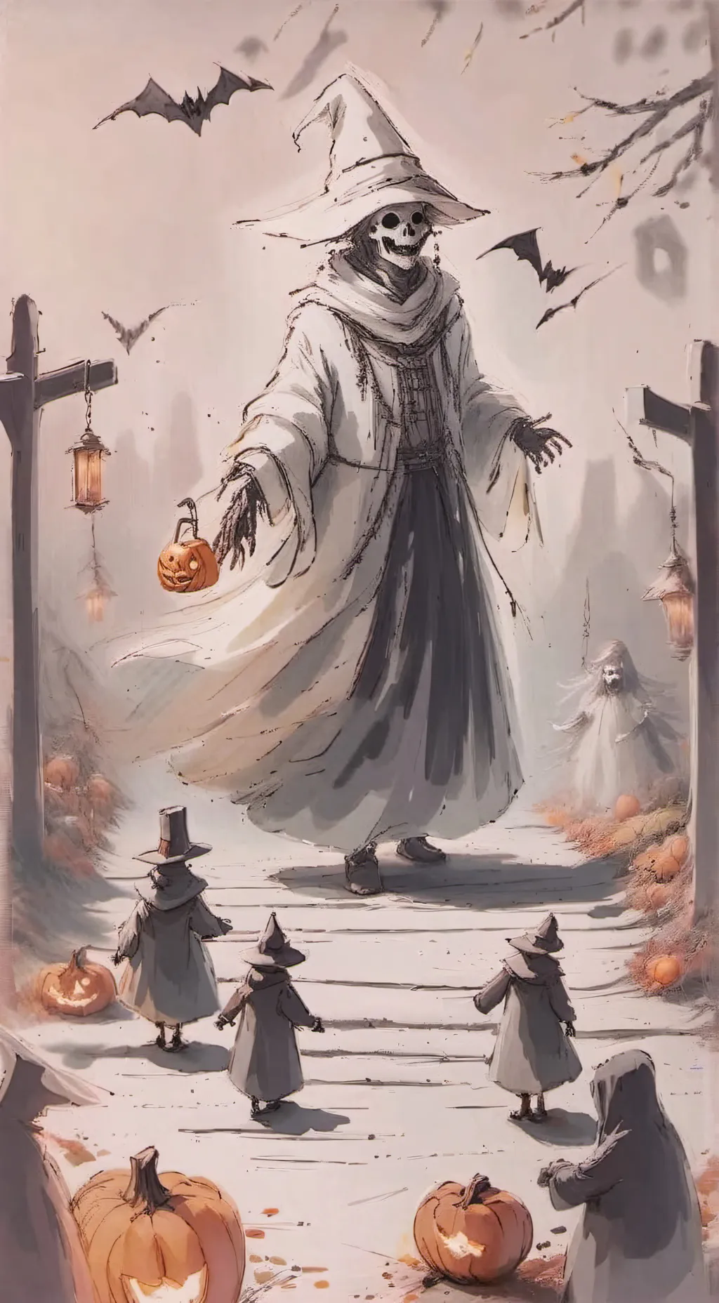 ai character: mha halloween background