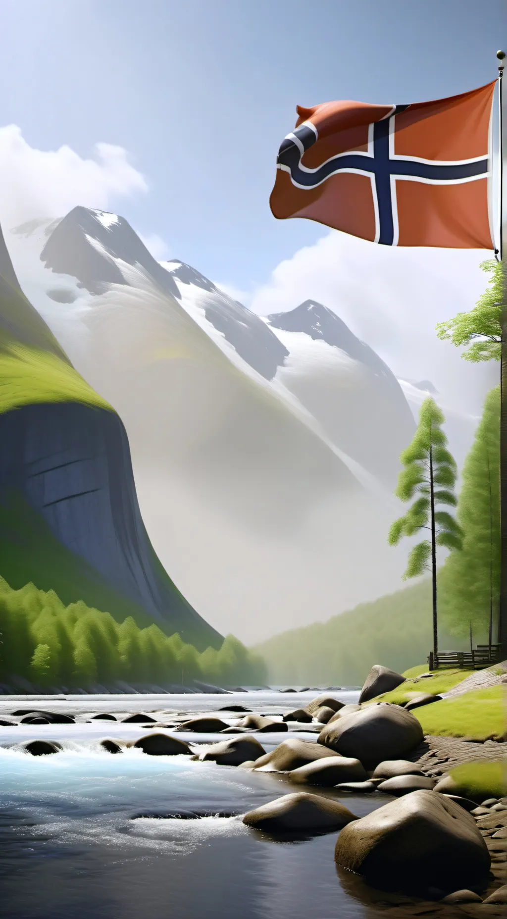 ai character: norway background