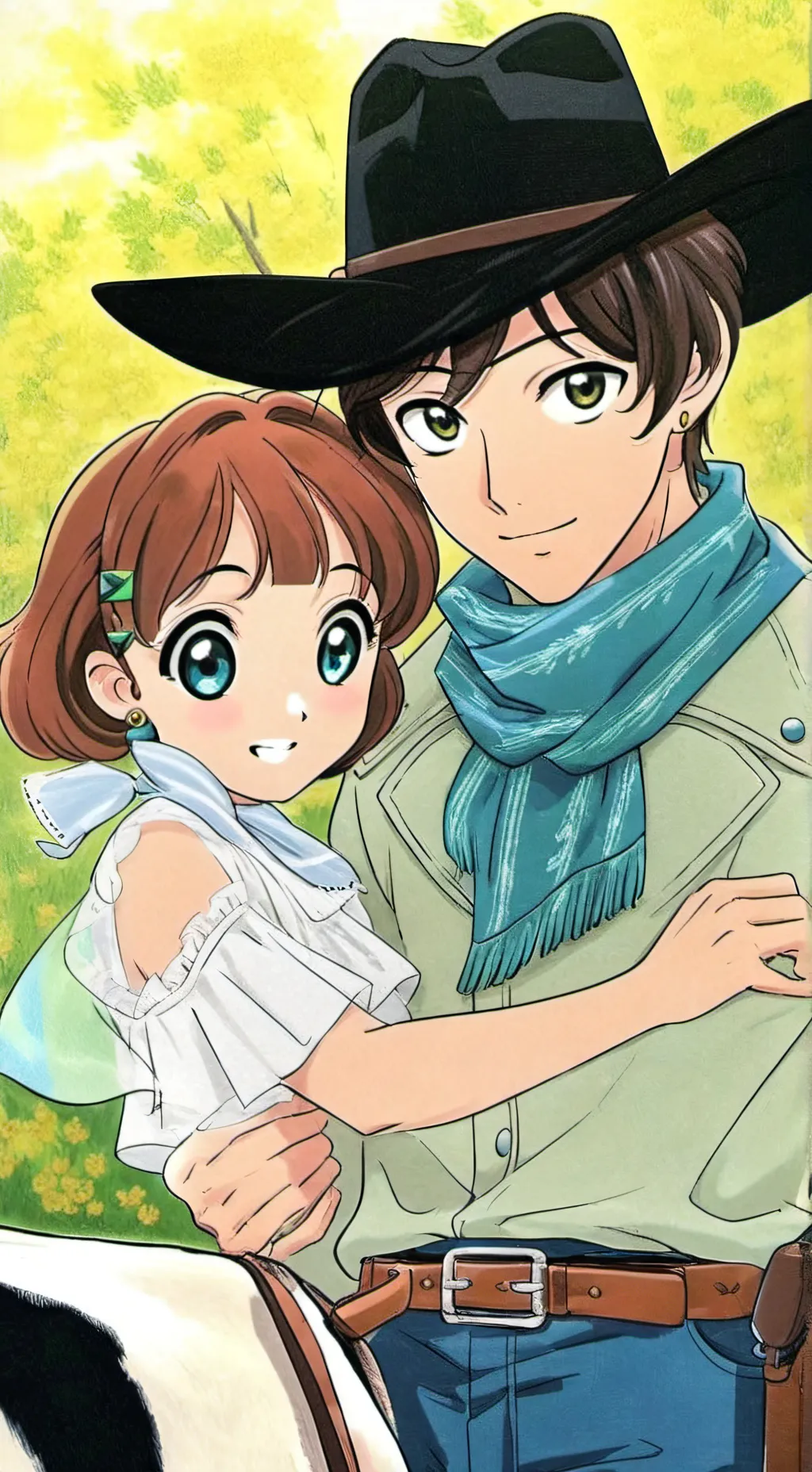 ai character: Father & daughter background