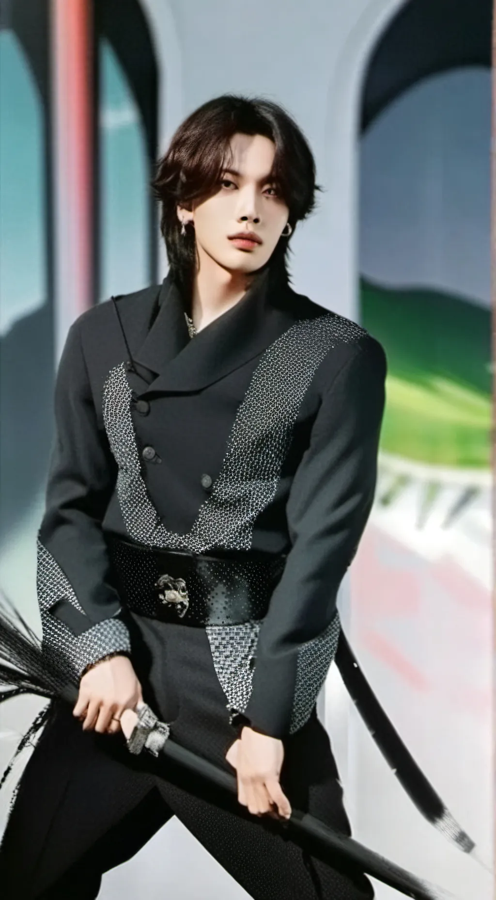 ai character: Hwang Hyunjin❤️‍🩹 background