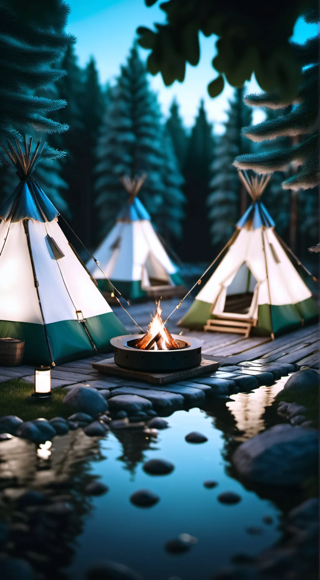 ai character: Aphmau Camp background