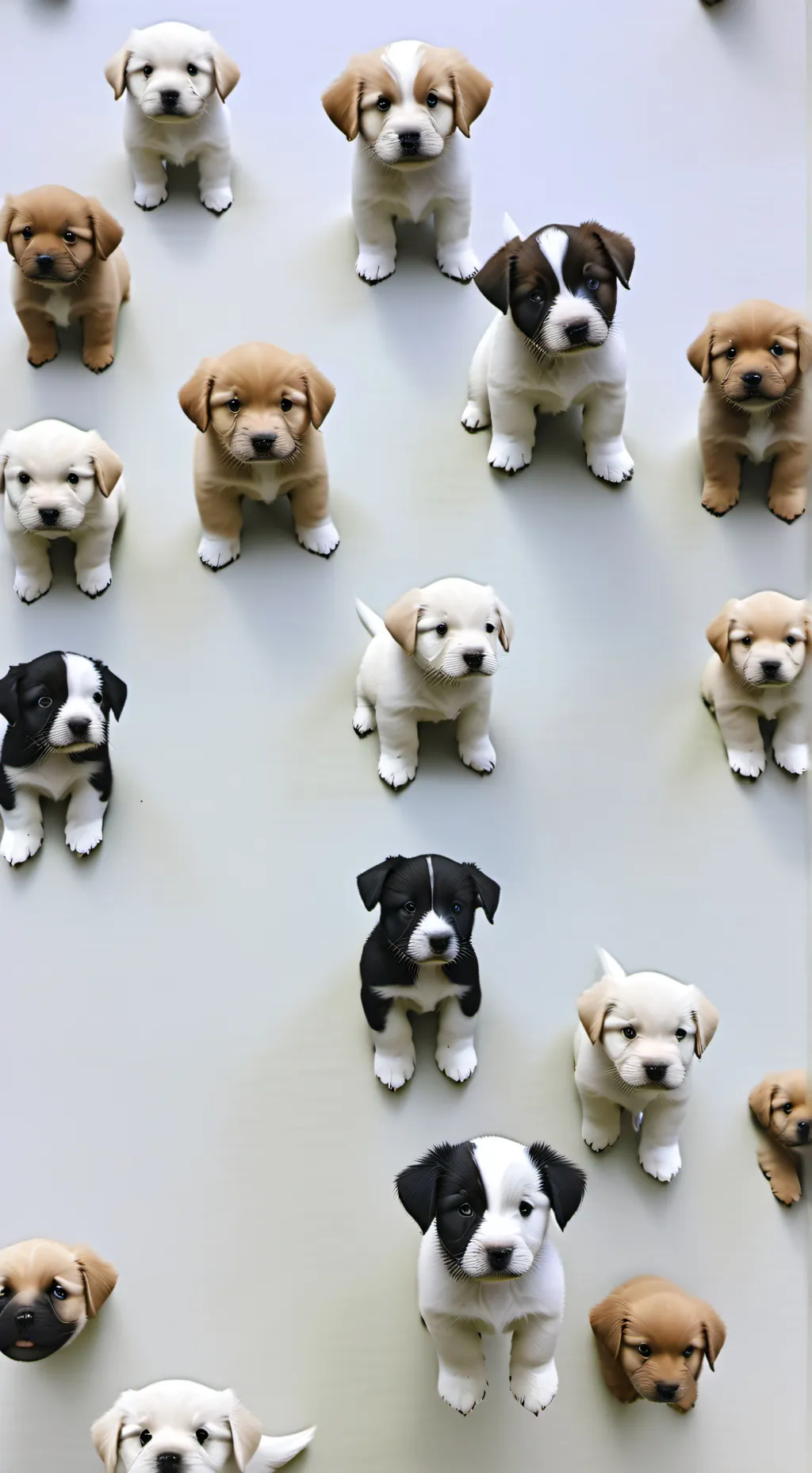 ai character: 100 puppies  background