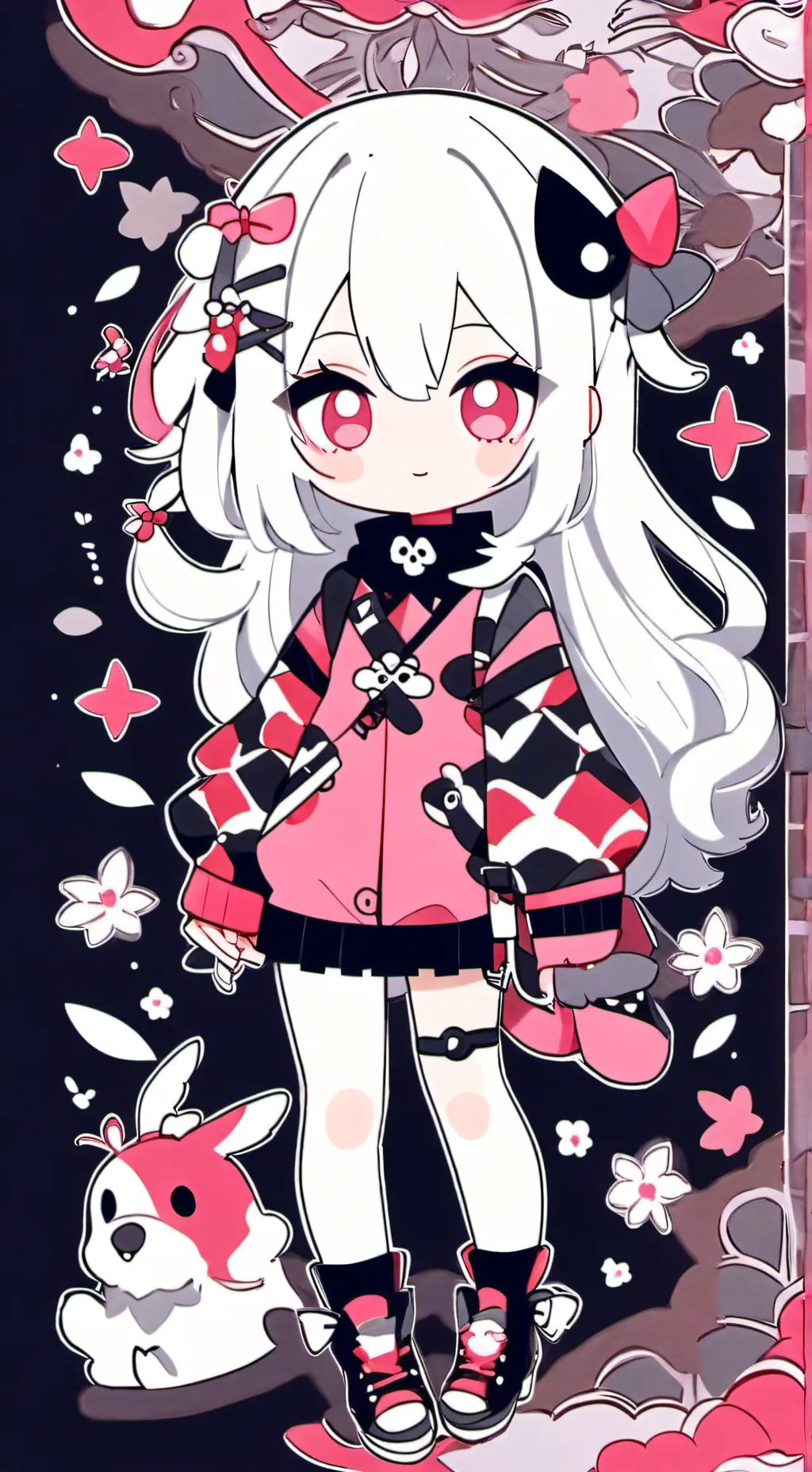 ai character: a white  background