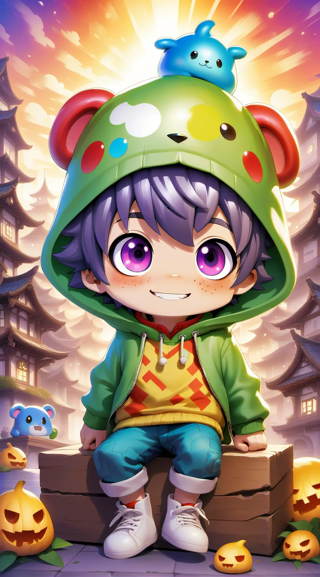 ai character: Gacha life family  background