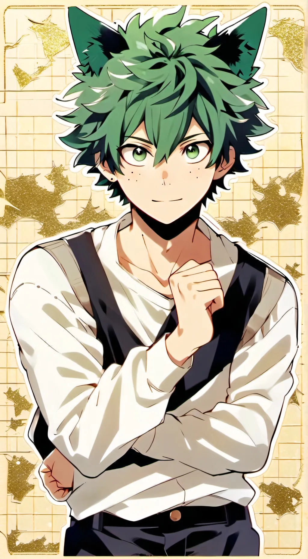 ai character: Hybrid BakuDeku background