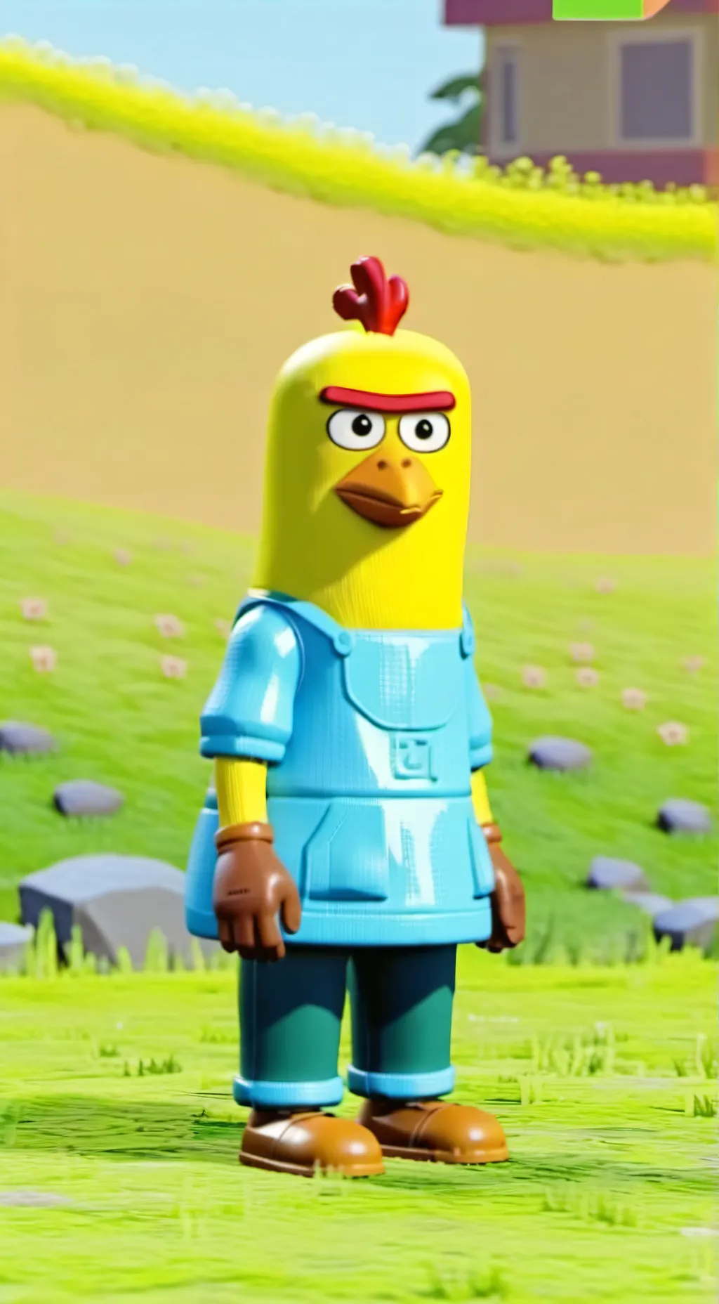 ai character: chicken shedletsky background