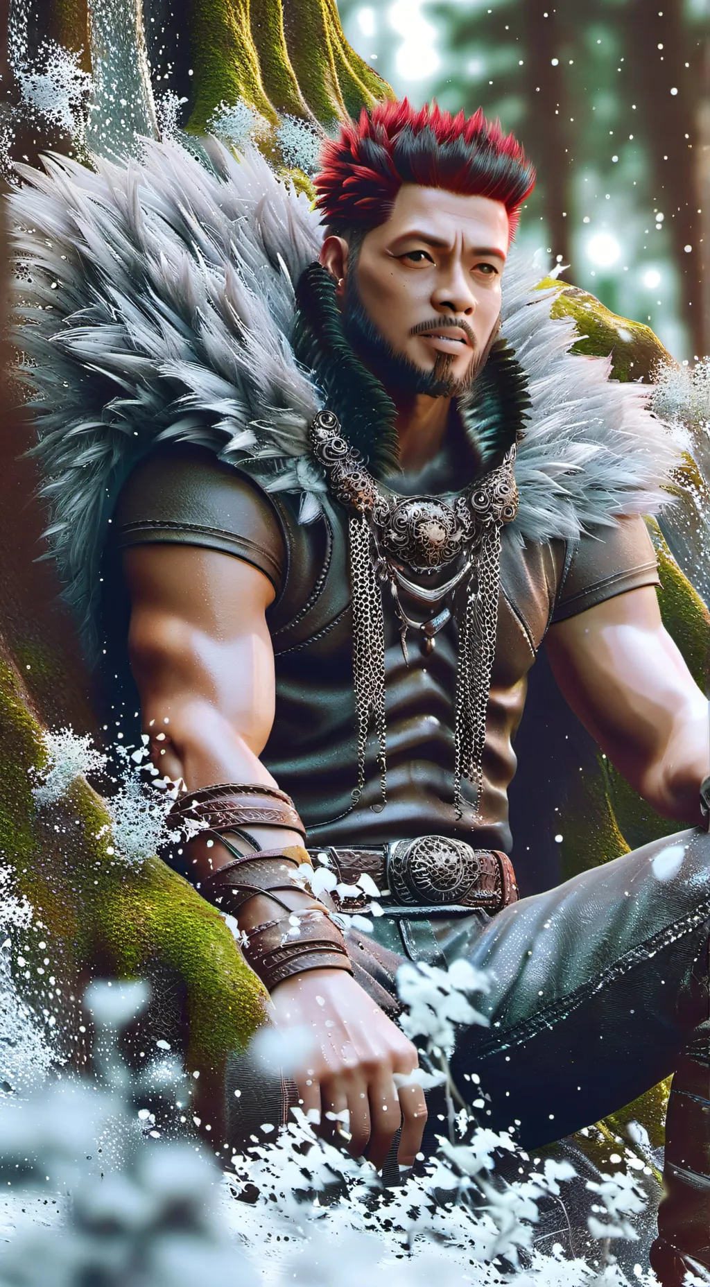 ai character: Malaysia studio  background