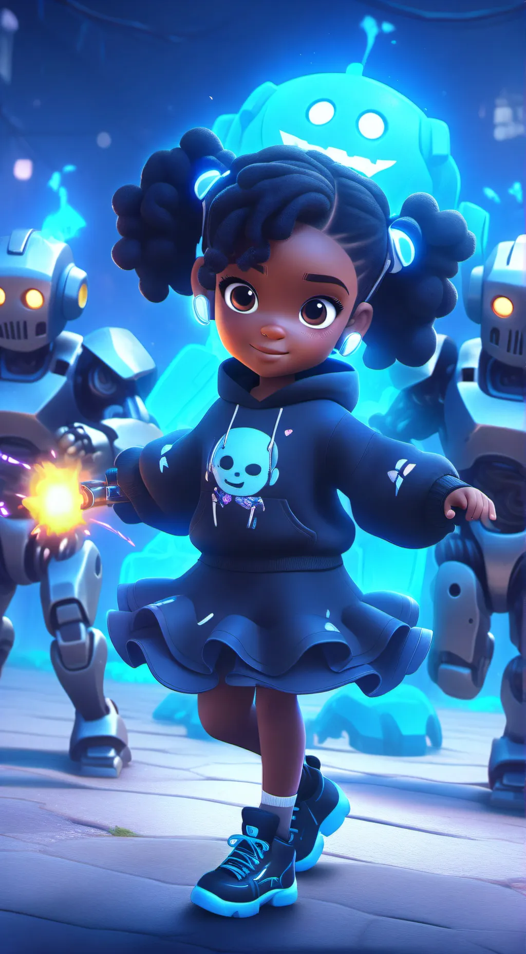 ai character: Leah vs the world background