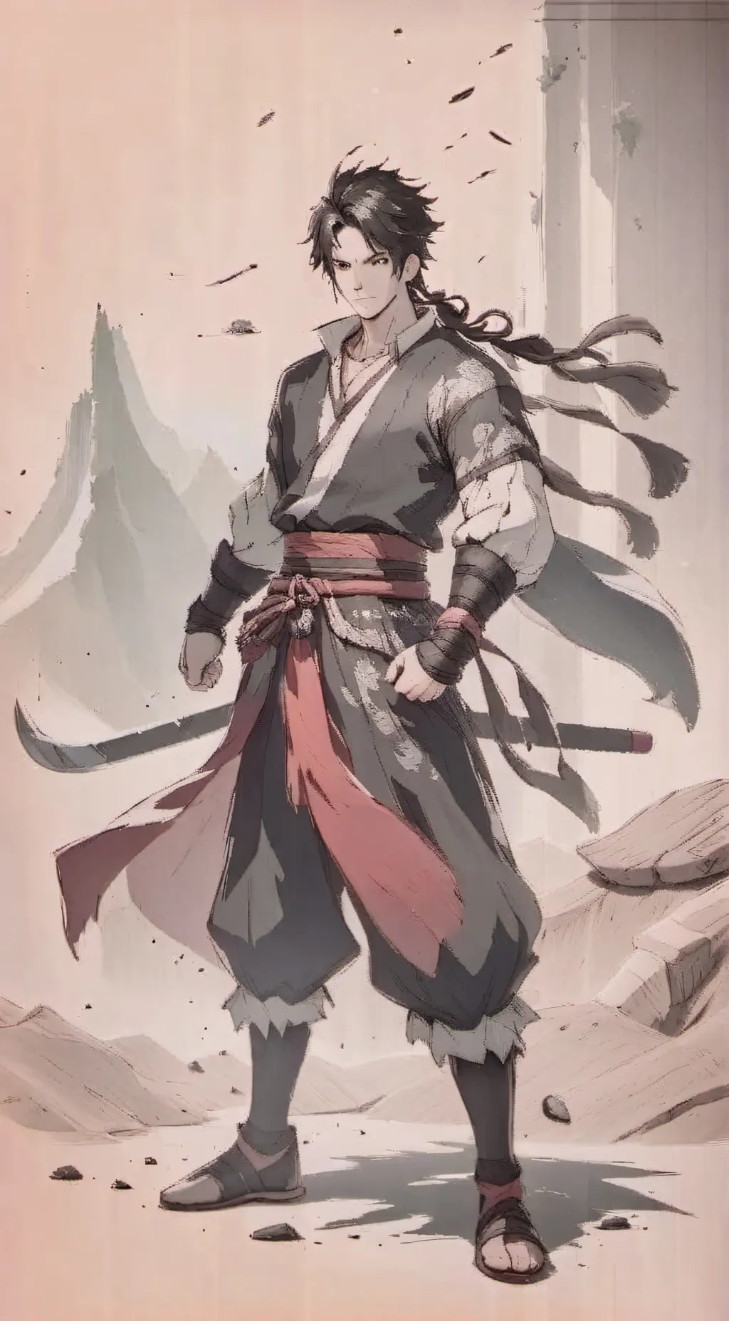 ai character: school fight background