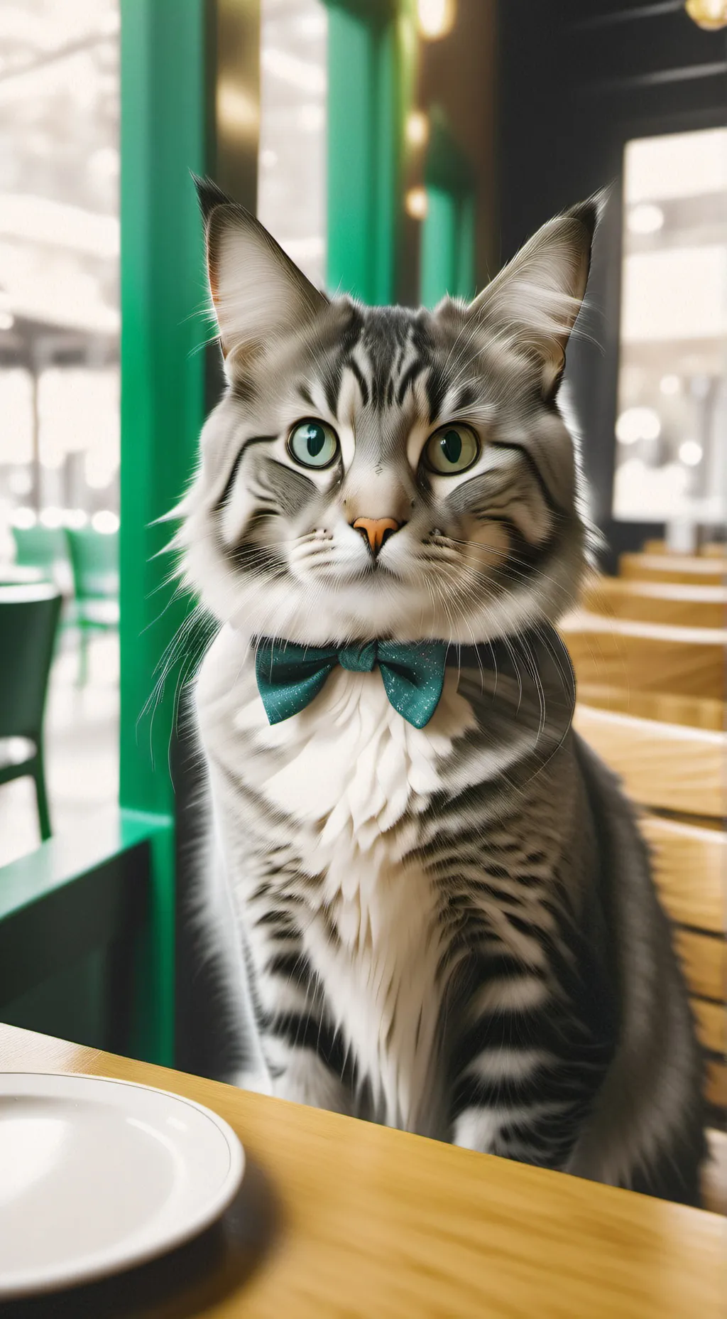 ai character: un gato fino 🤑🐱 background