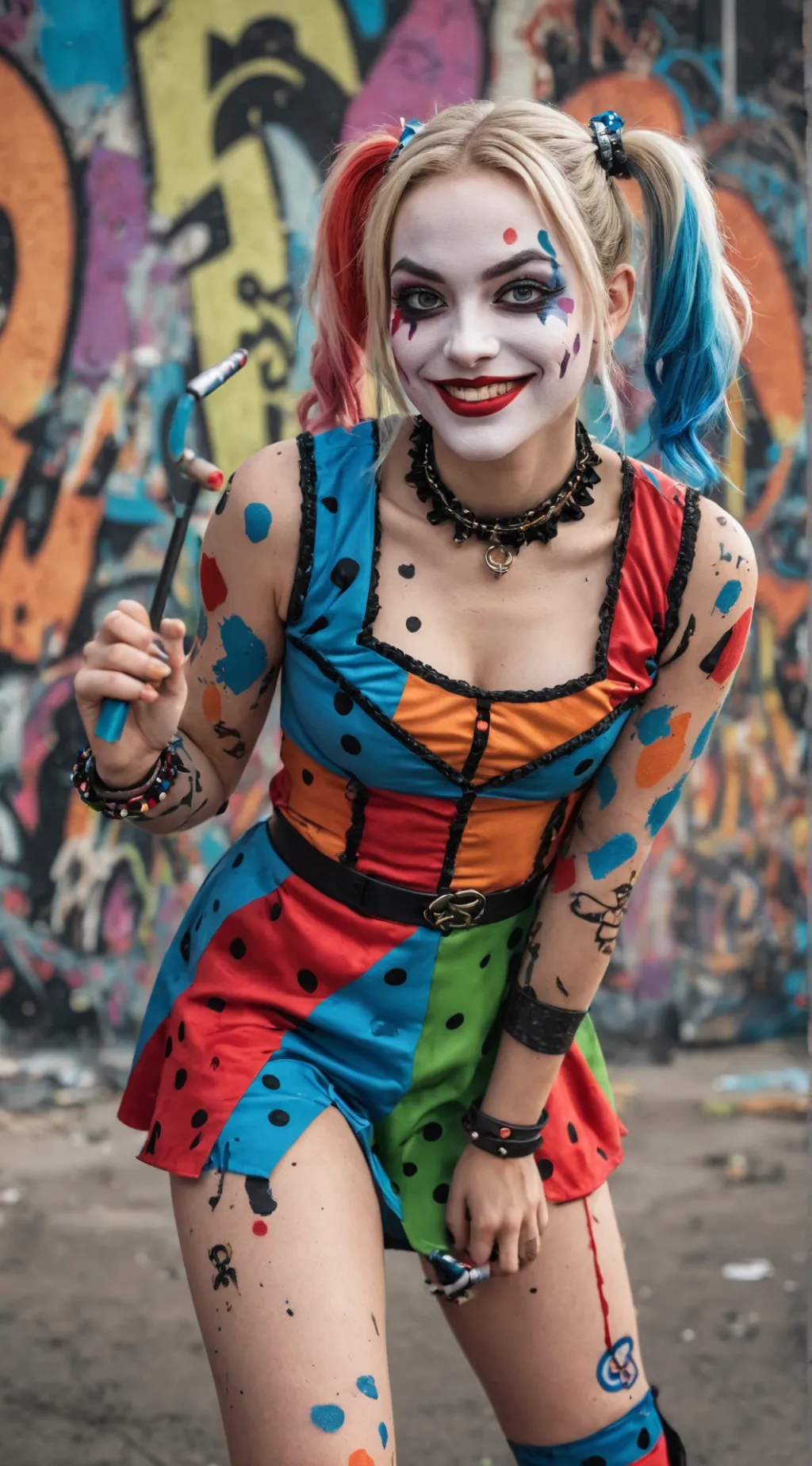 ai character: Harley Quinn background