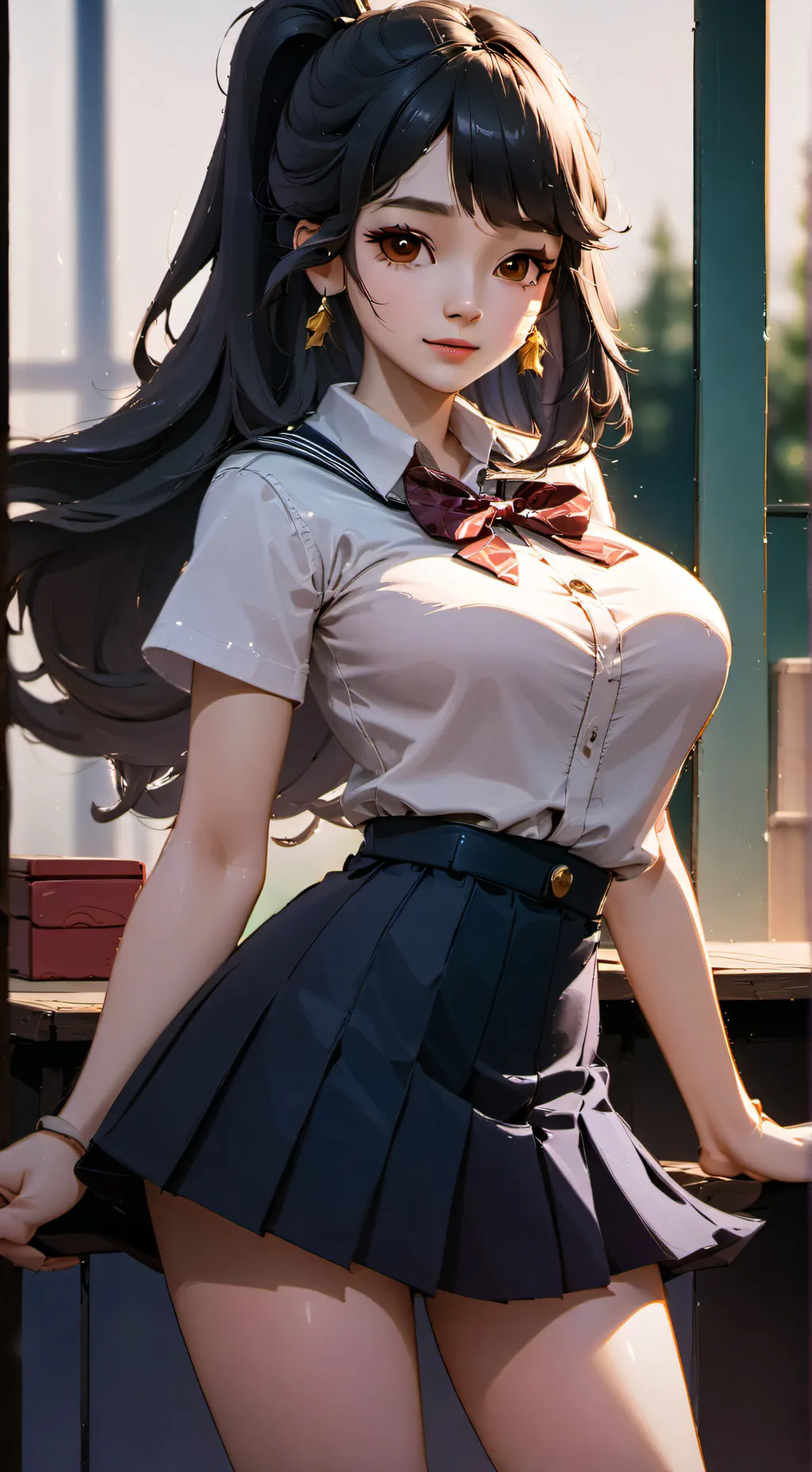 ai character: School 3 background