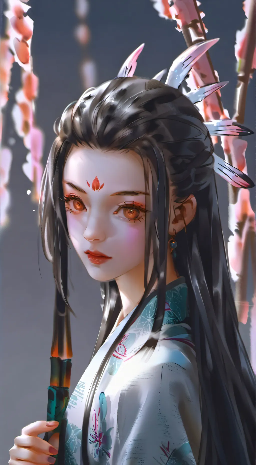 ai character: Nezuko x mha background