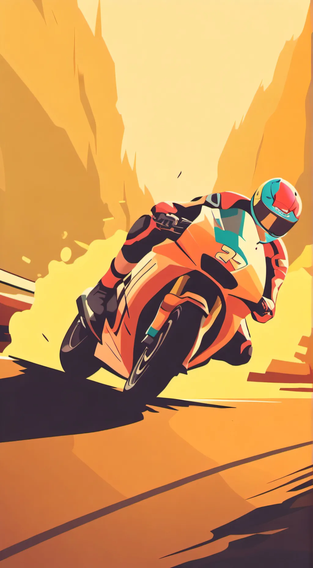 ai character: bike crash background