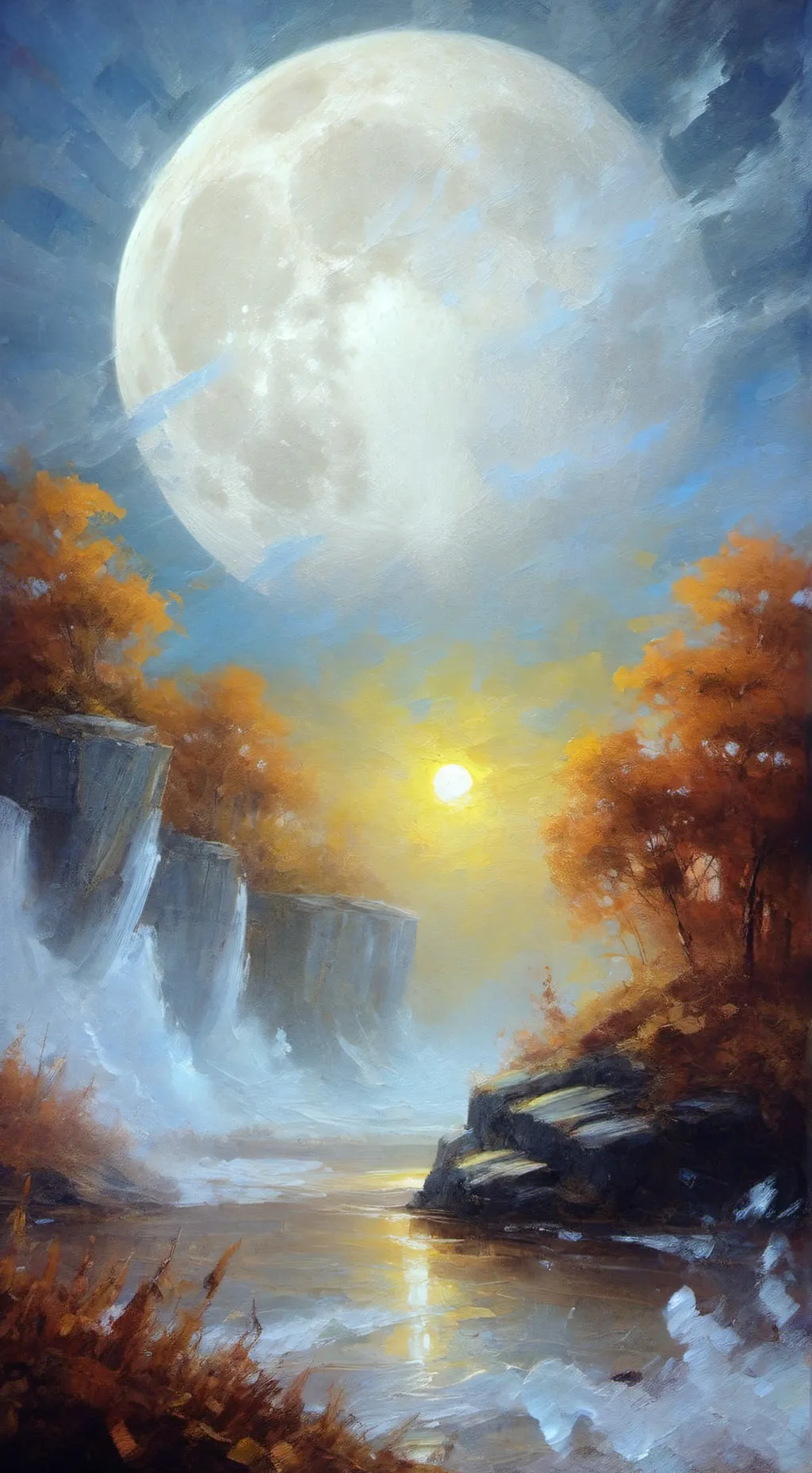 ai character: the moon lives... background