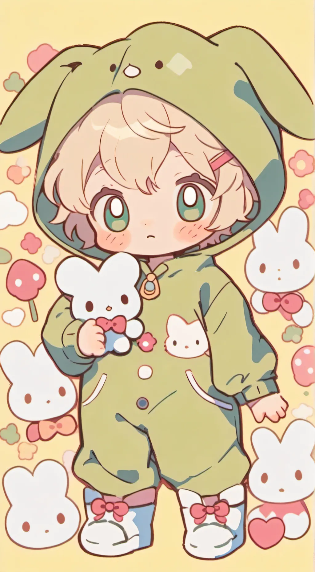 ai character: Chibbi baby girl background