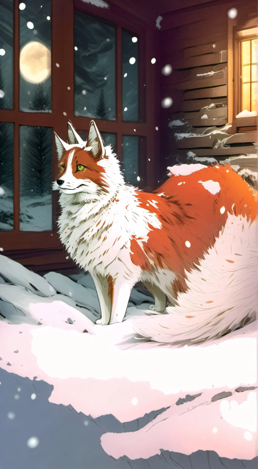 ai character: Rosa Lupo Furry background