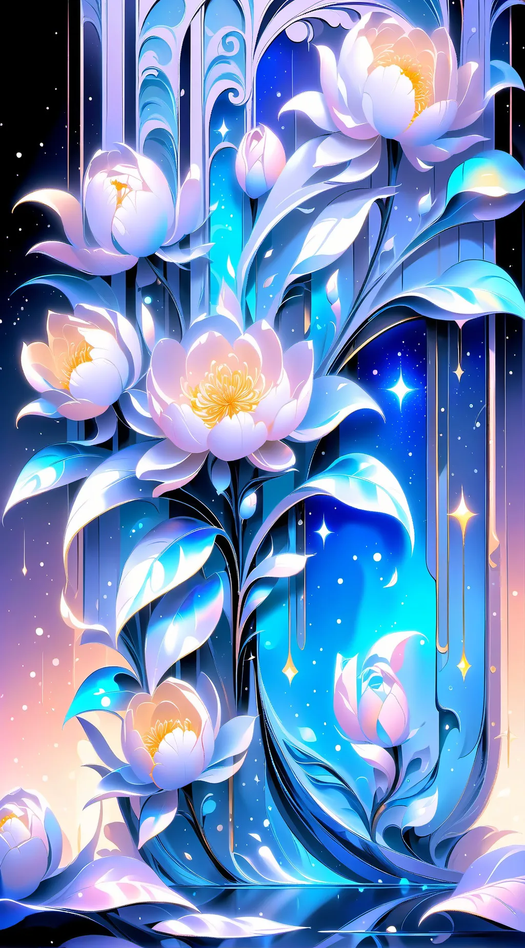 ai character: Moonflower Agnst background