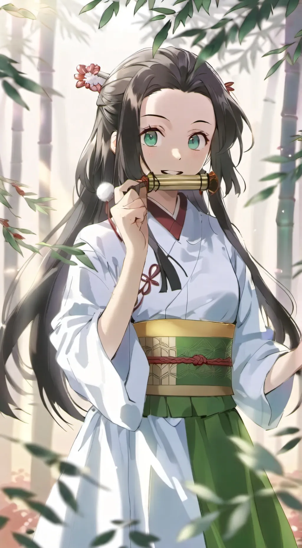 ai character: Nezuko Kamado  background
