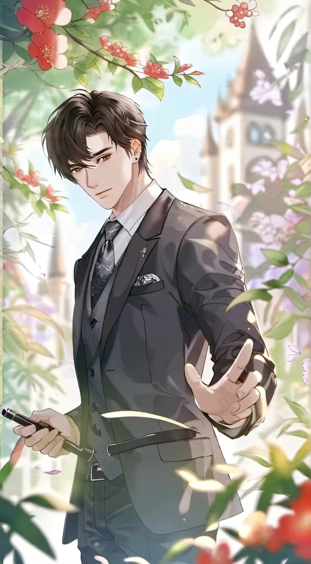 ai character: Agent Black ~Edge~ background