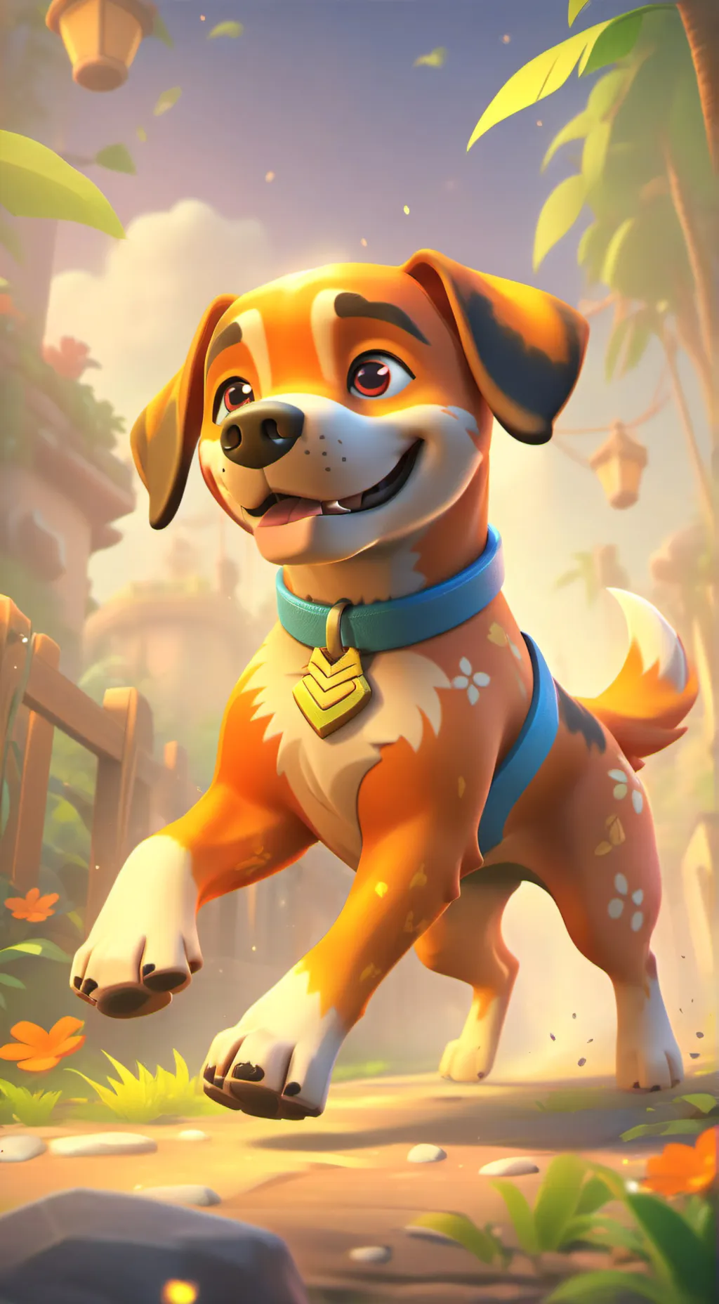 ai character: dogday  background