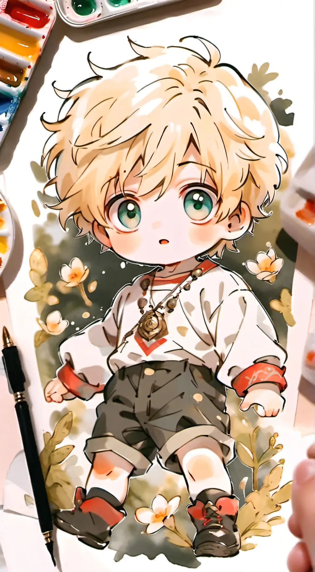 ai character: Ur a baby background