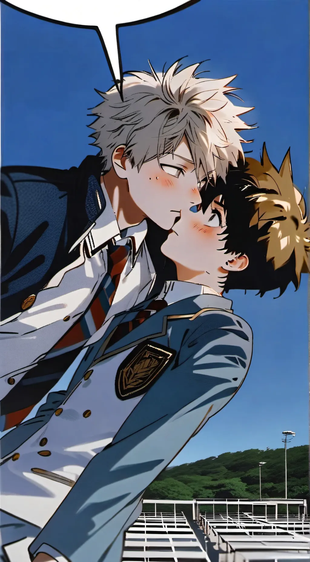 ai character: bakugo 💓 deku background