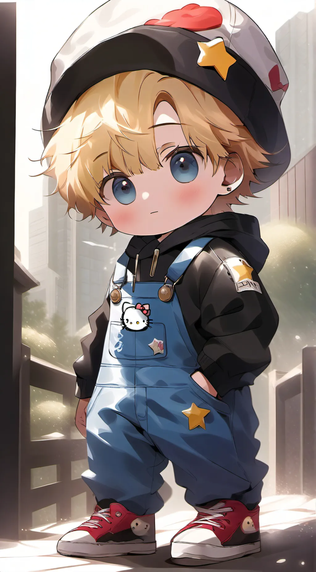 ai character: School baby/Jake  background