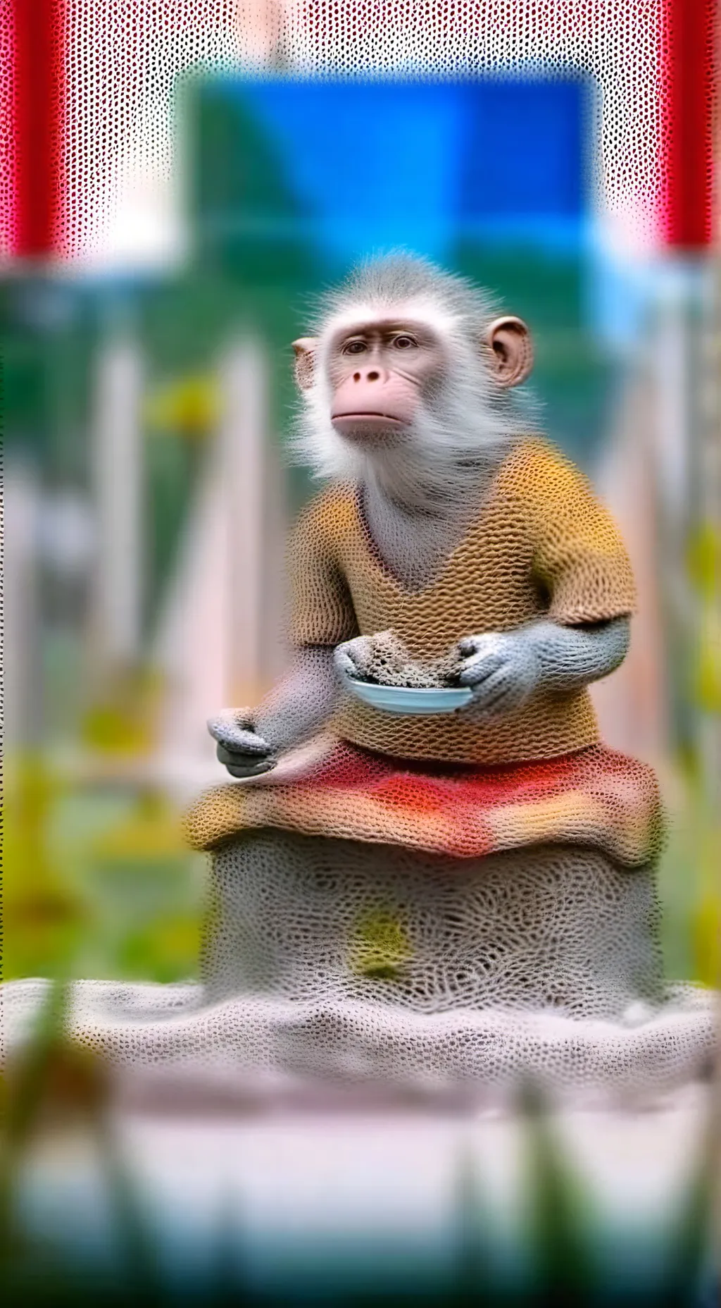 ai character: el mono harina  background