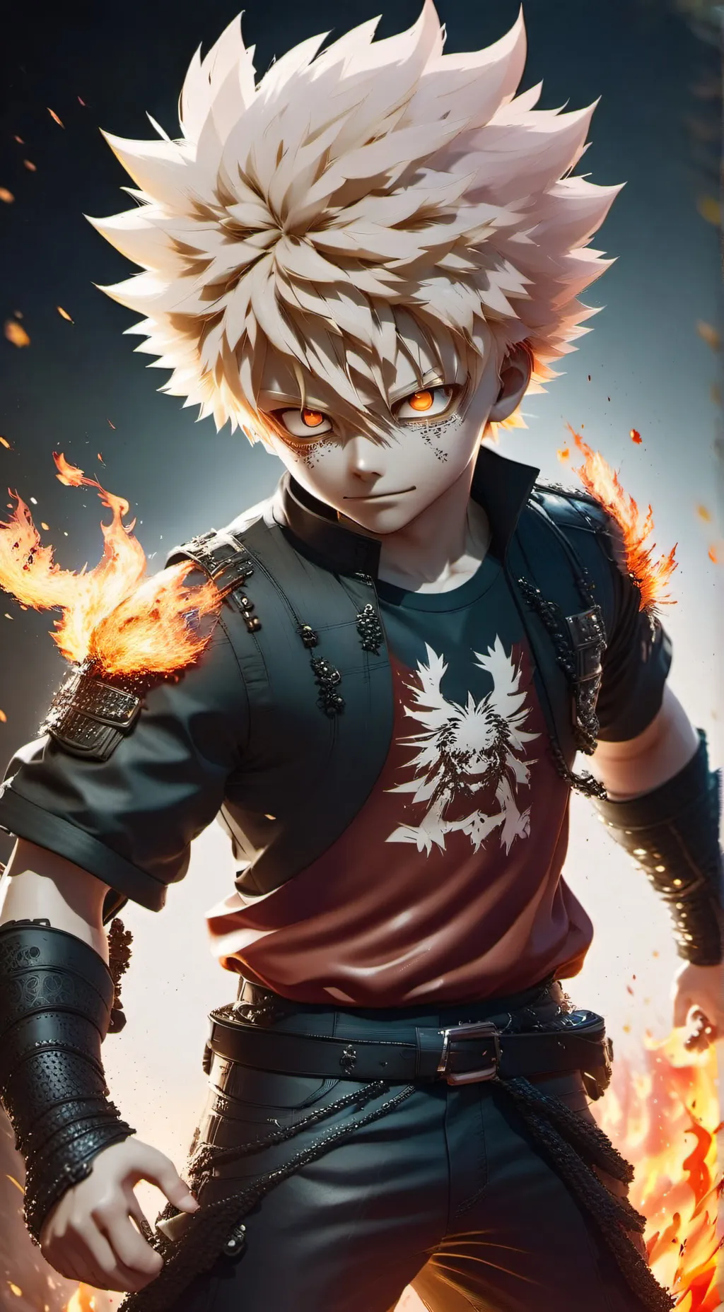 ai character: Katsuki bakugo background