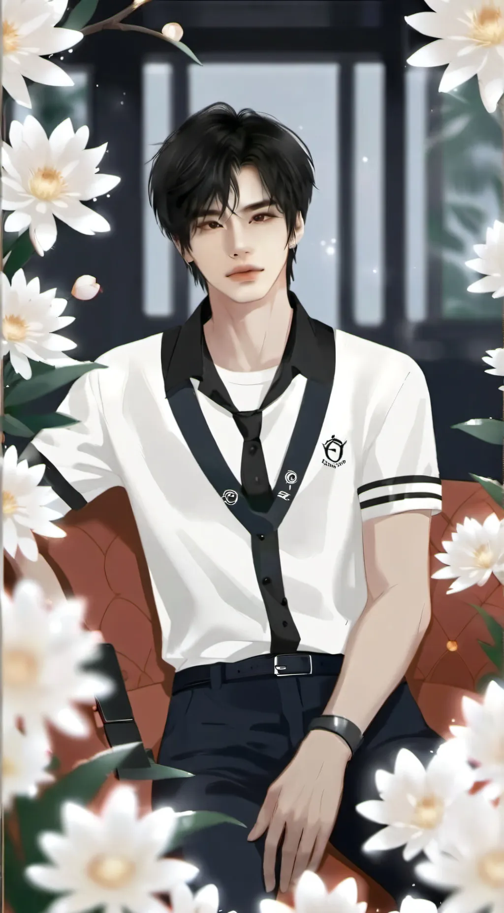 ai character: 🍙.Hwang Hyunjin.🍙 background