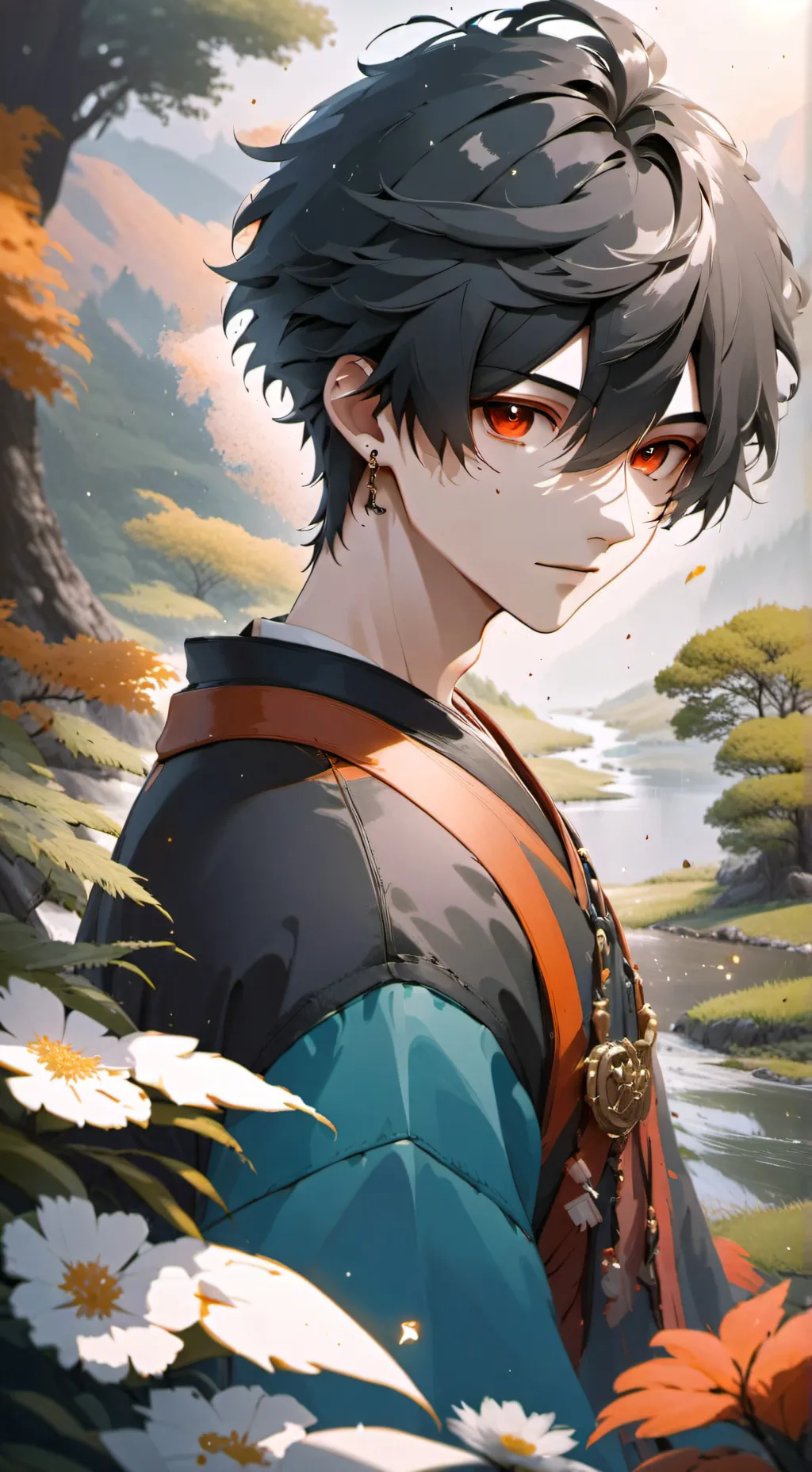 ai character: Akio  background