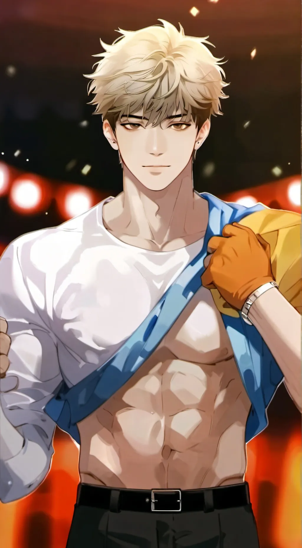 ai character: 🖤💛🧡 Jake🧡💛🖤 background