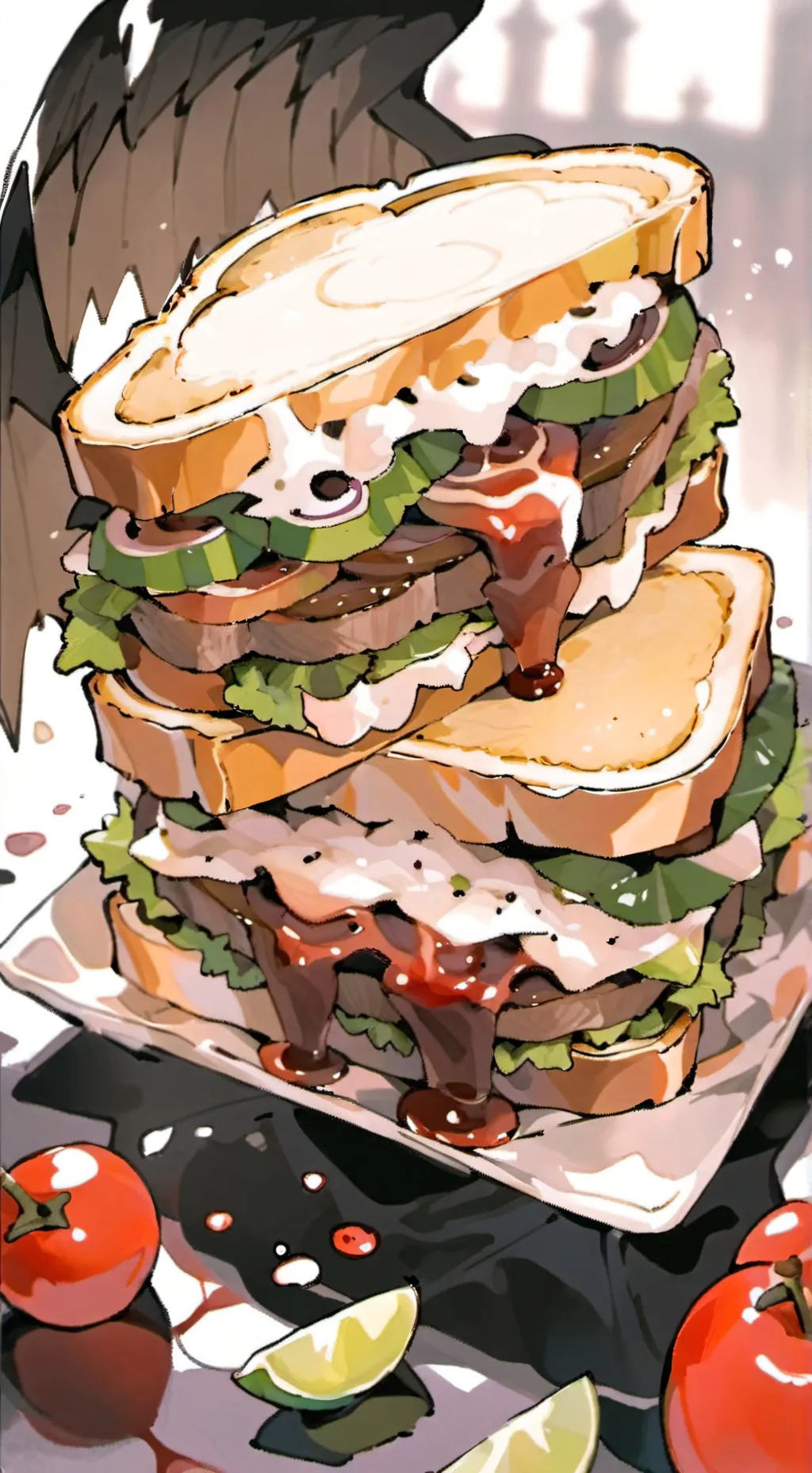 ai character: The Devil Sandwich background