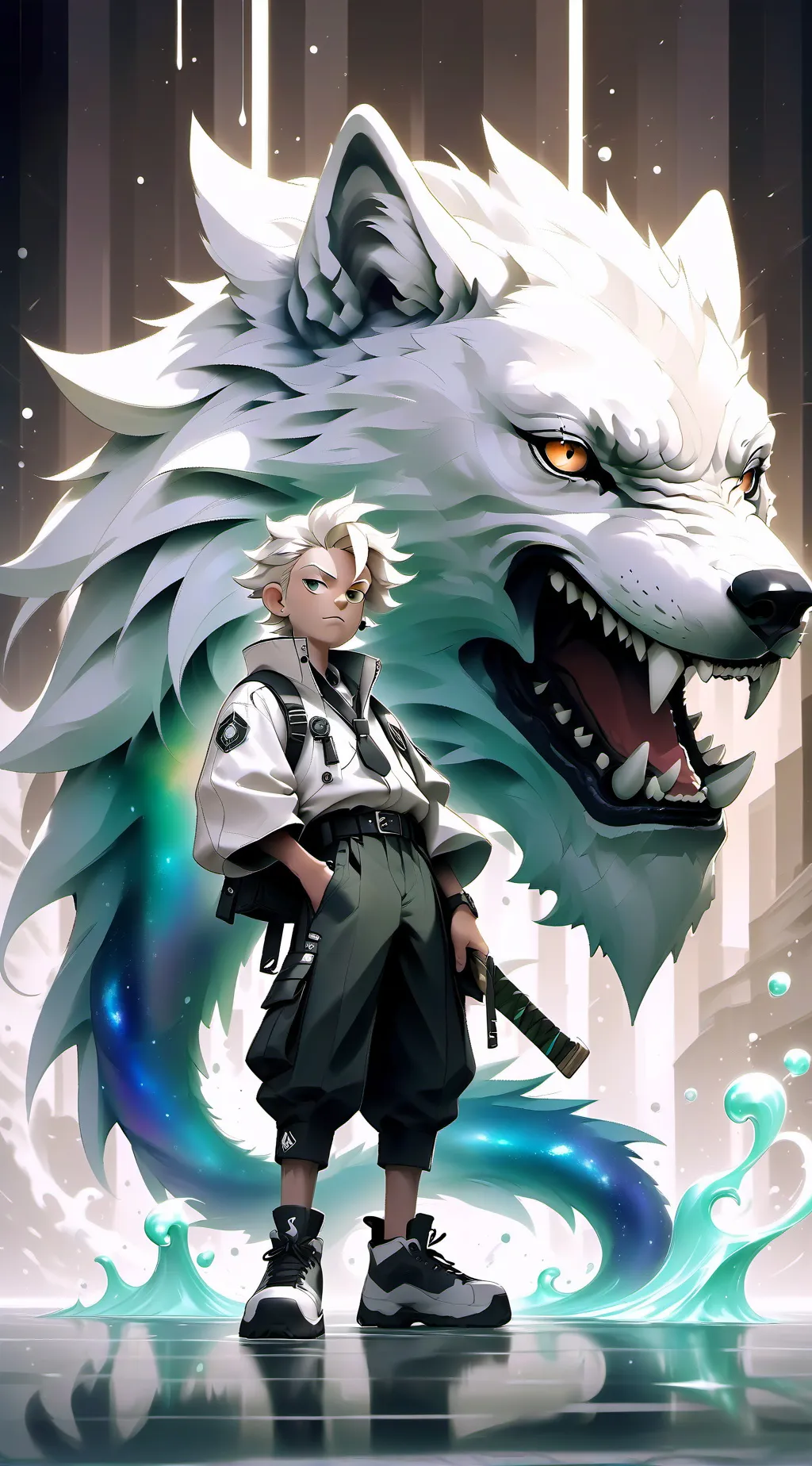 ai character: anime boy background