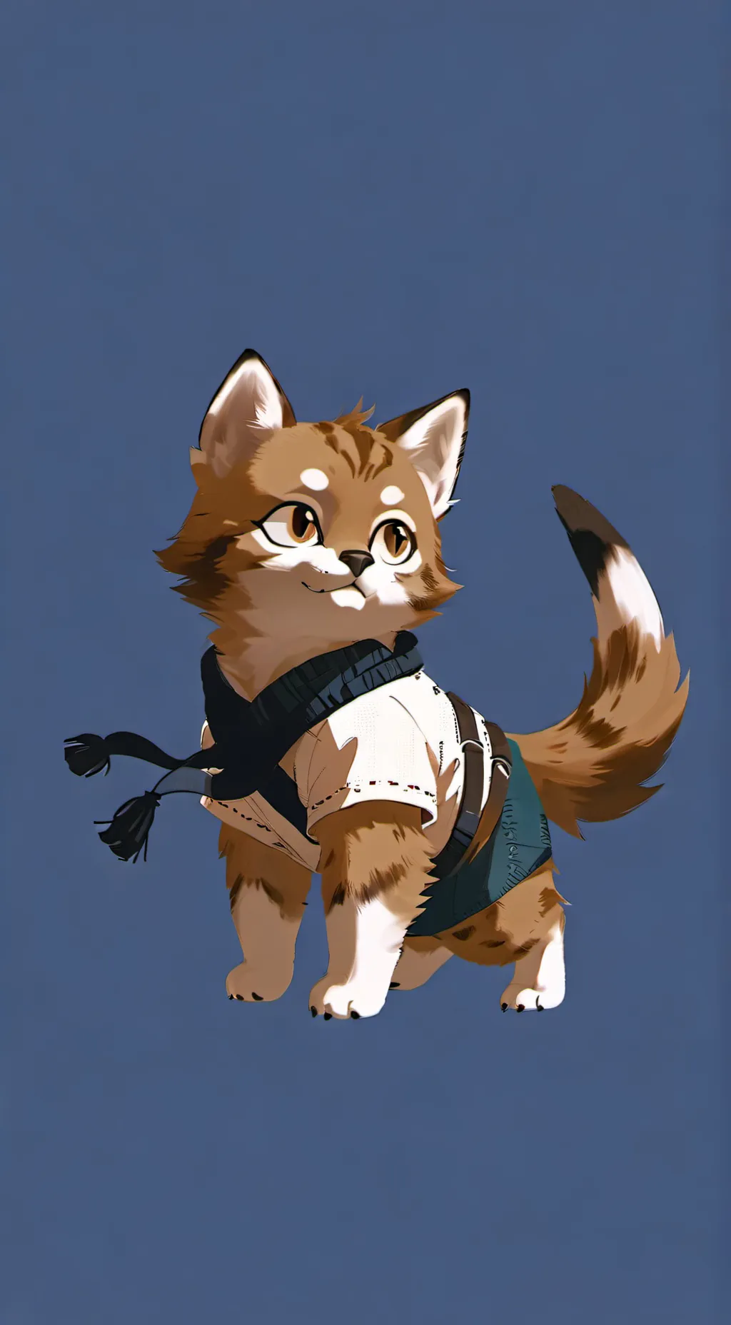 ai character: Tan bed background