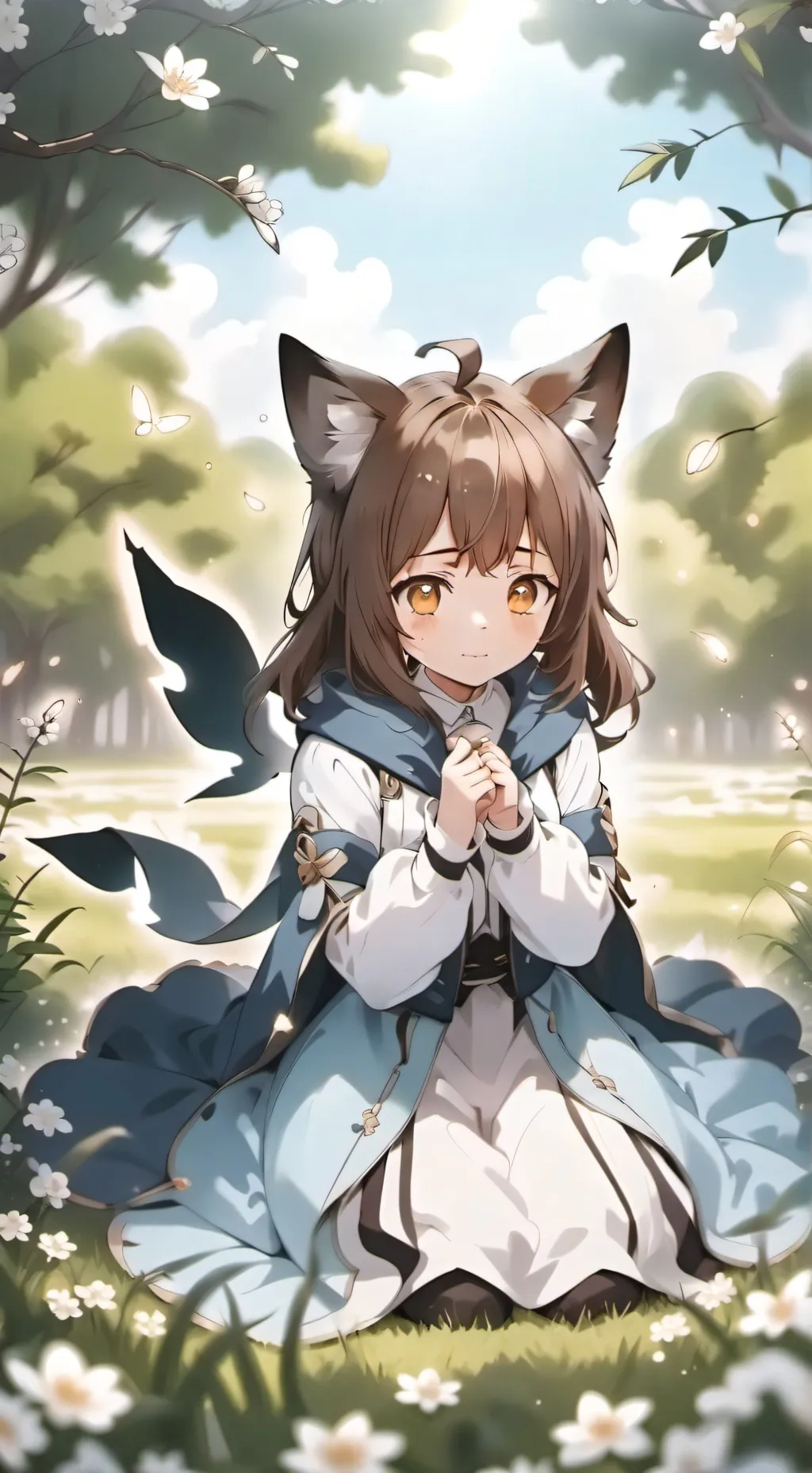 ai character: dog girl background